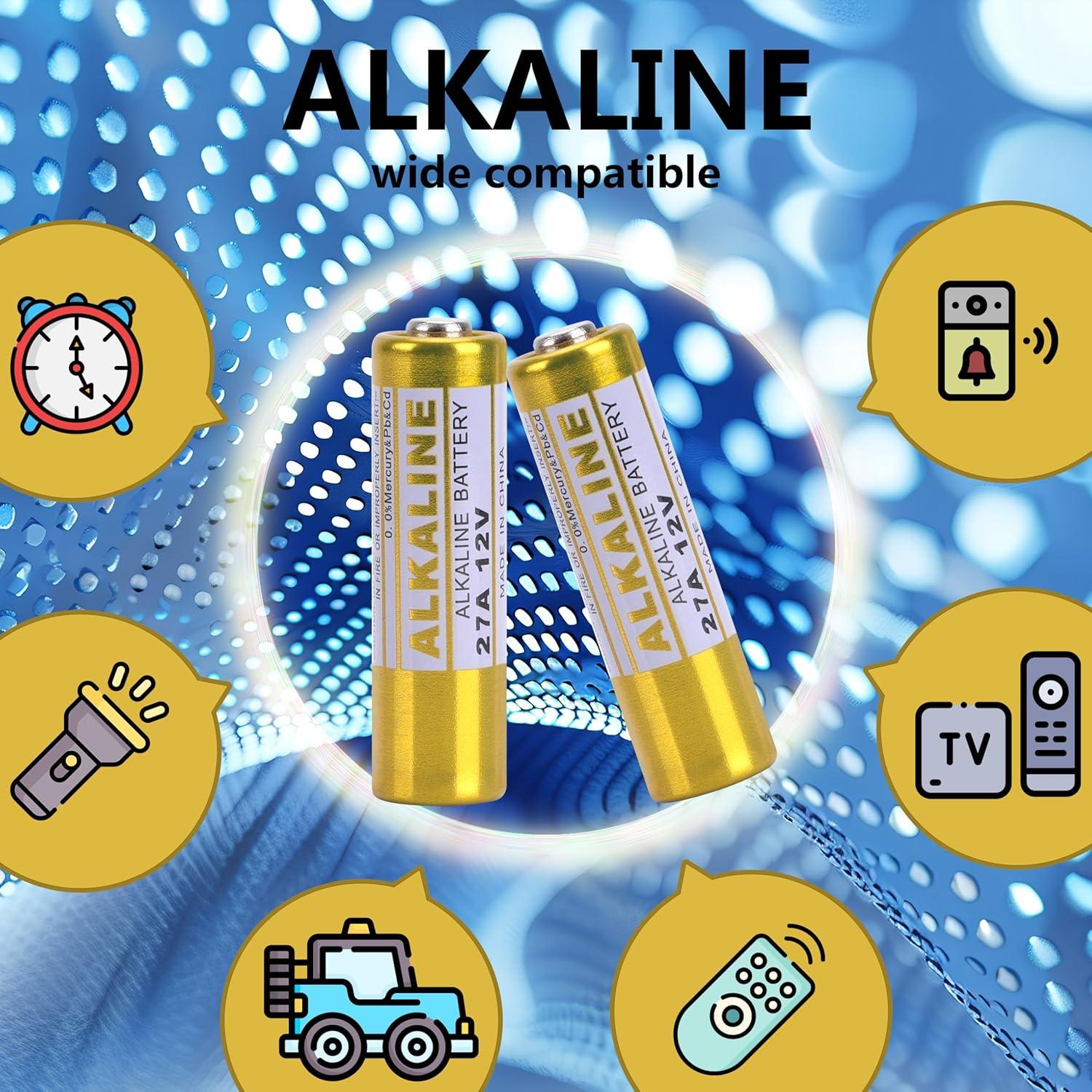 Baterías A27 12V Alcalinas Kunying - Paquete de 5 Unidades