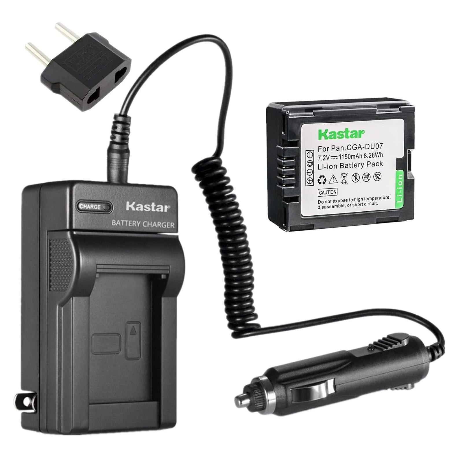 Batería y Cargador Kastar para Panasonic CGR-DU06 1150mAh