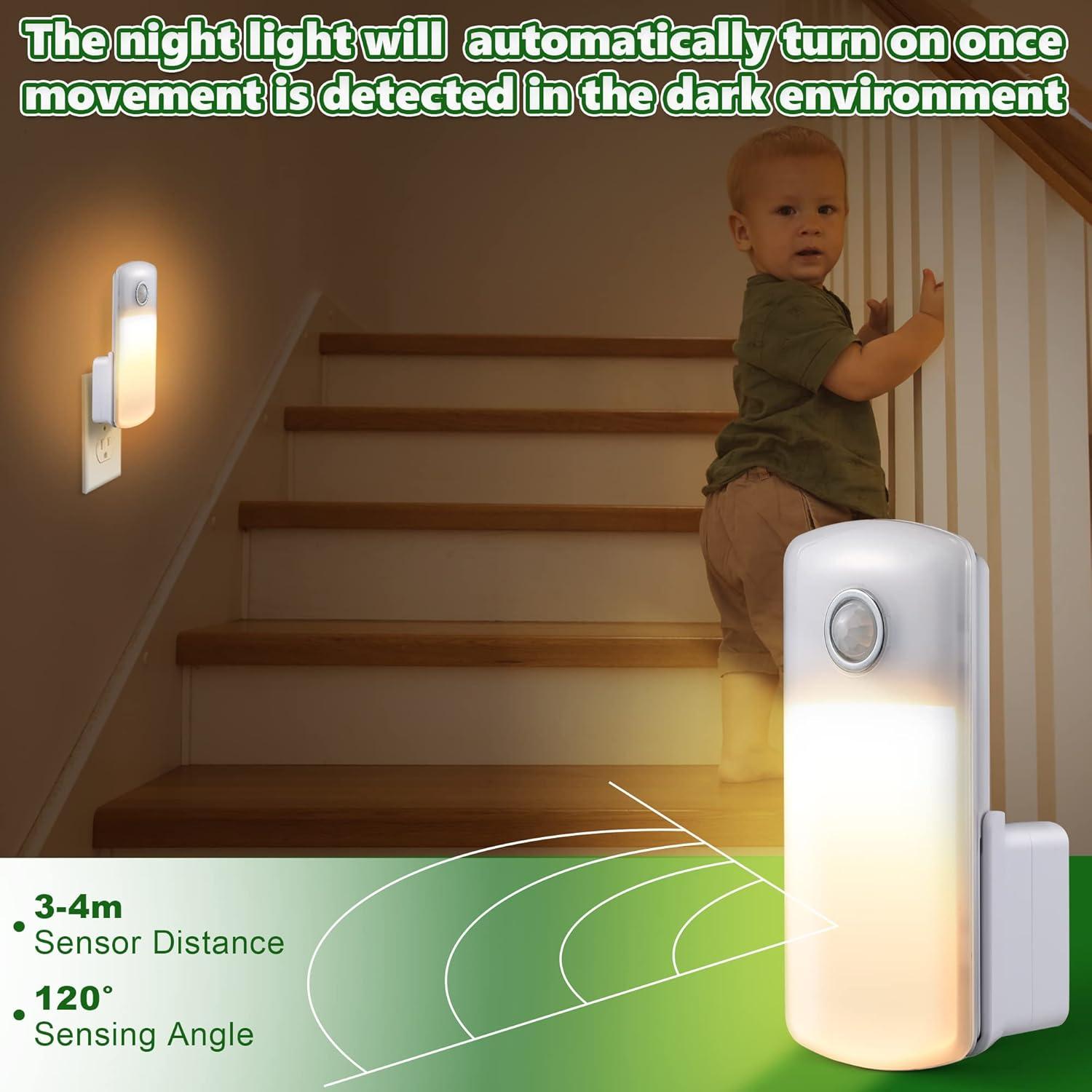 Luces Nocturnas de Emergencia Enhon 4 Paquete Recargables