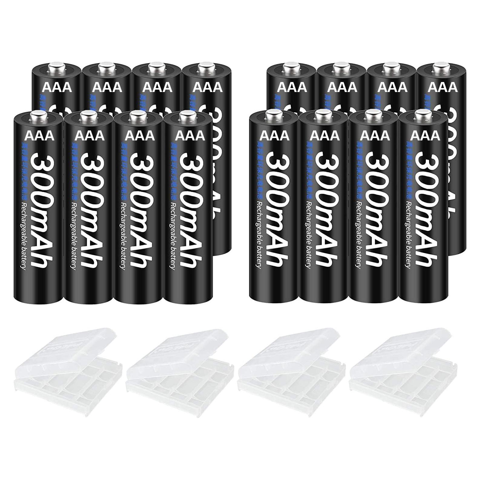 Baterías Recargables Ni-MH AAA Tenbery 300mAh 16 Piezas