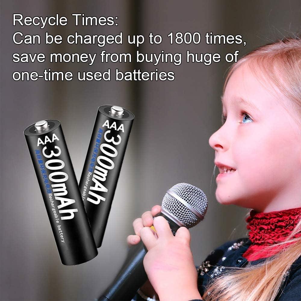 Baterías Recargables Ni-MH AAA Tenbery 300mAh 16 Piezas