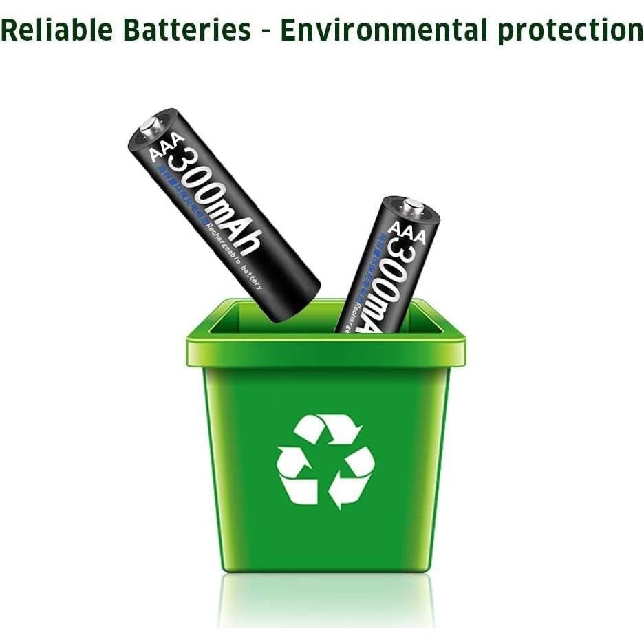 Baterías Recargables Ni-MH AAA Tenbery 300mAh 16 Piezas