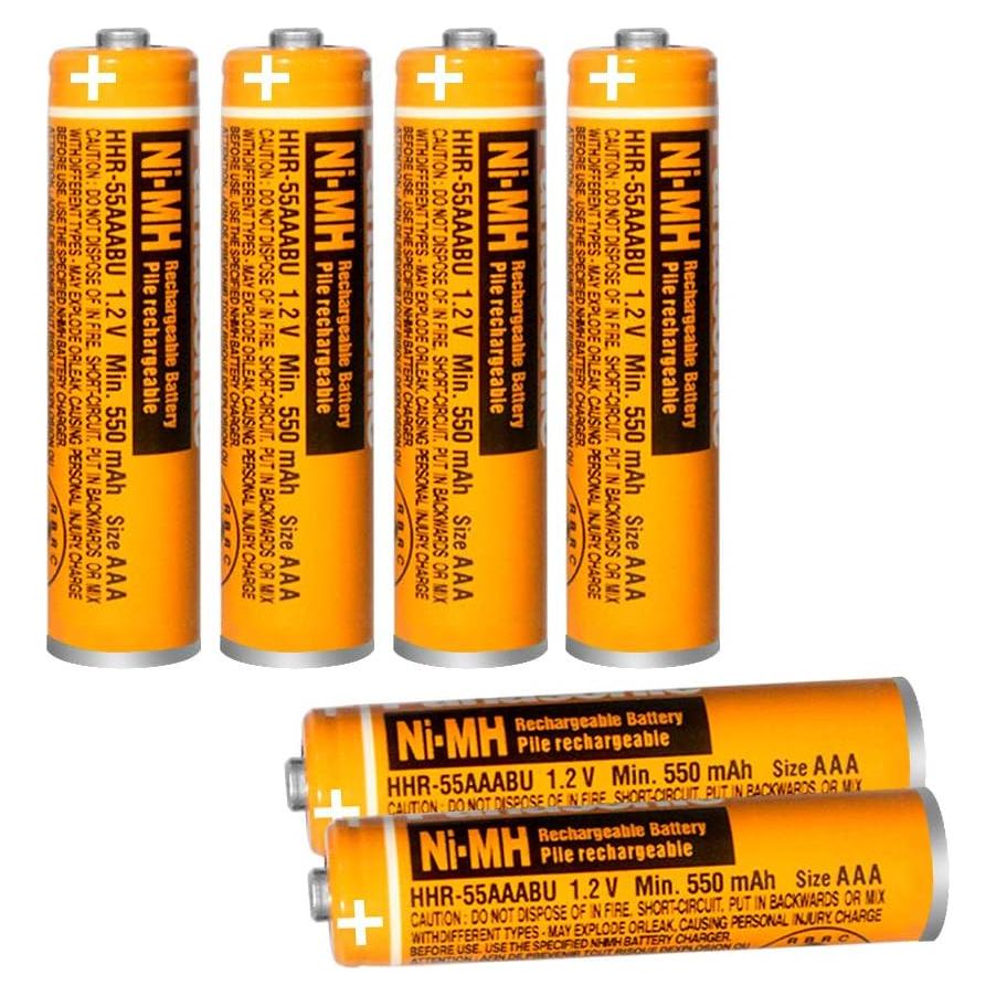 Paquete de 6 Baterías Recargables AAA NiMH 550mAh Panasonic