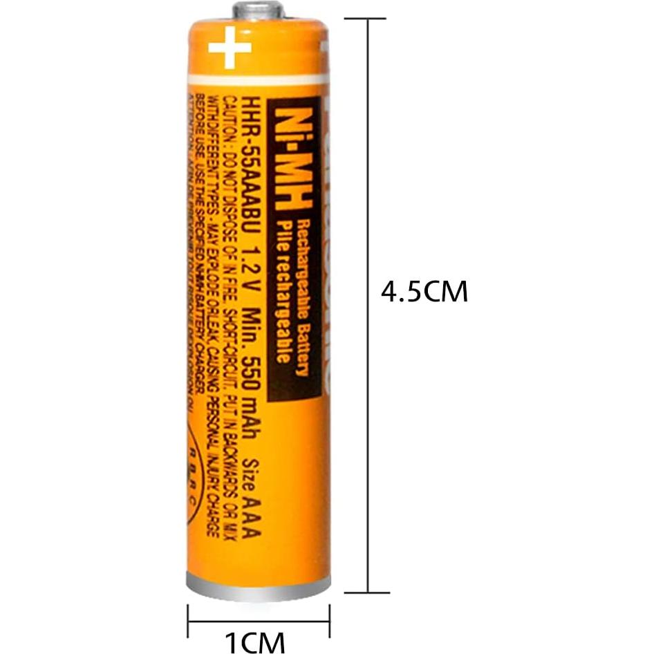 Paquete de 6 Baterías Recargables AAA NiMH 550mAh Panasonic