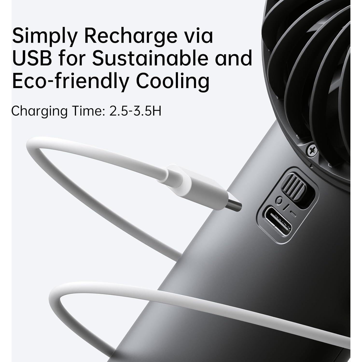 Ventilador de Mano JISULIFE Life4 5000mAh 5 Velocidades