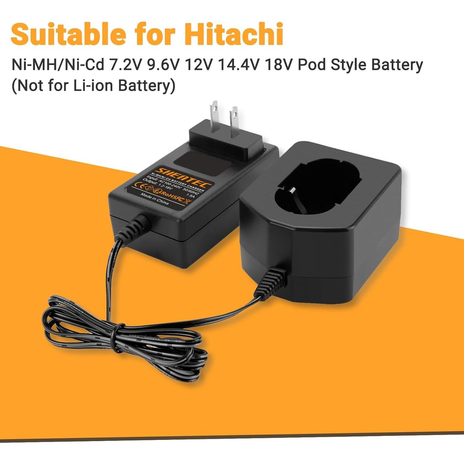 Cargador Shentec UC18YG 1.2V-18V Compatible con Baterías Hitachi