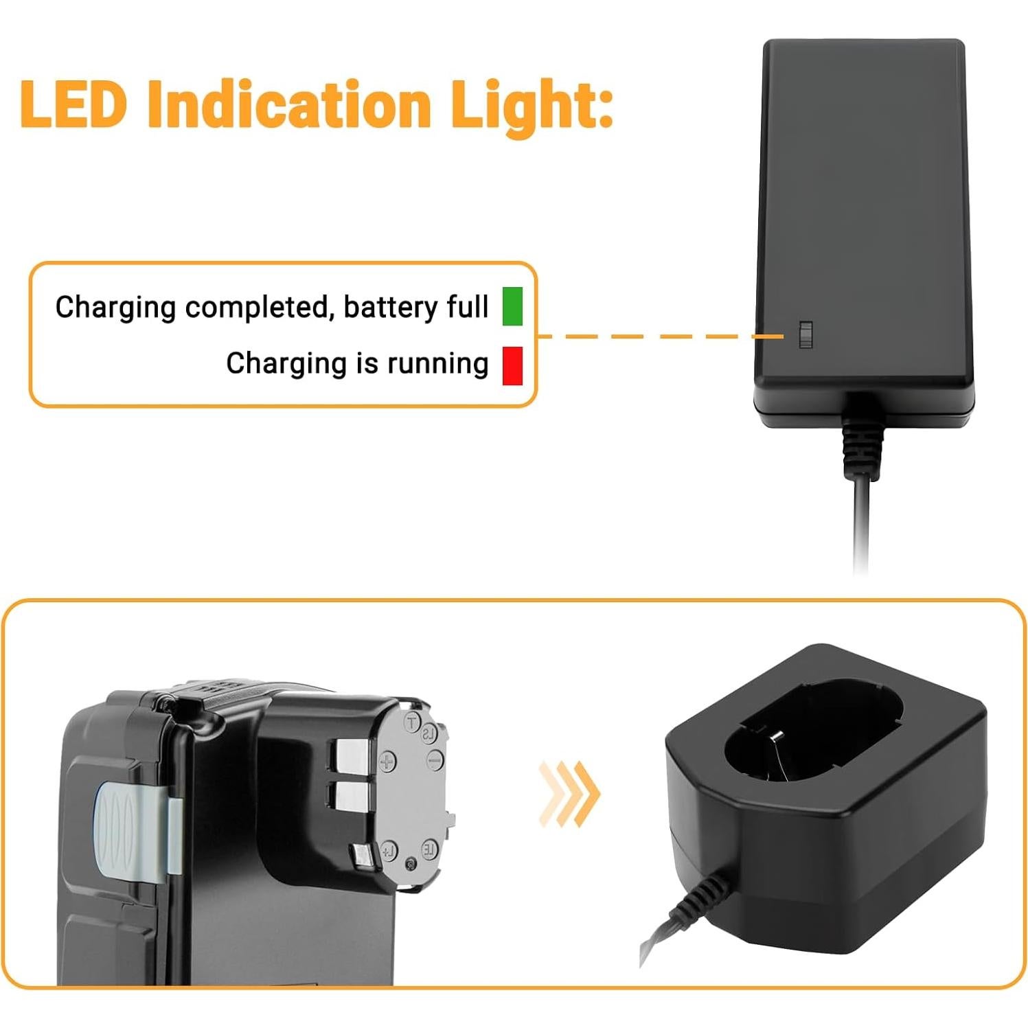 Cargador Shentec UC18YG 1.2V-18V Compatible con Baterías Hitachi