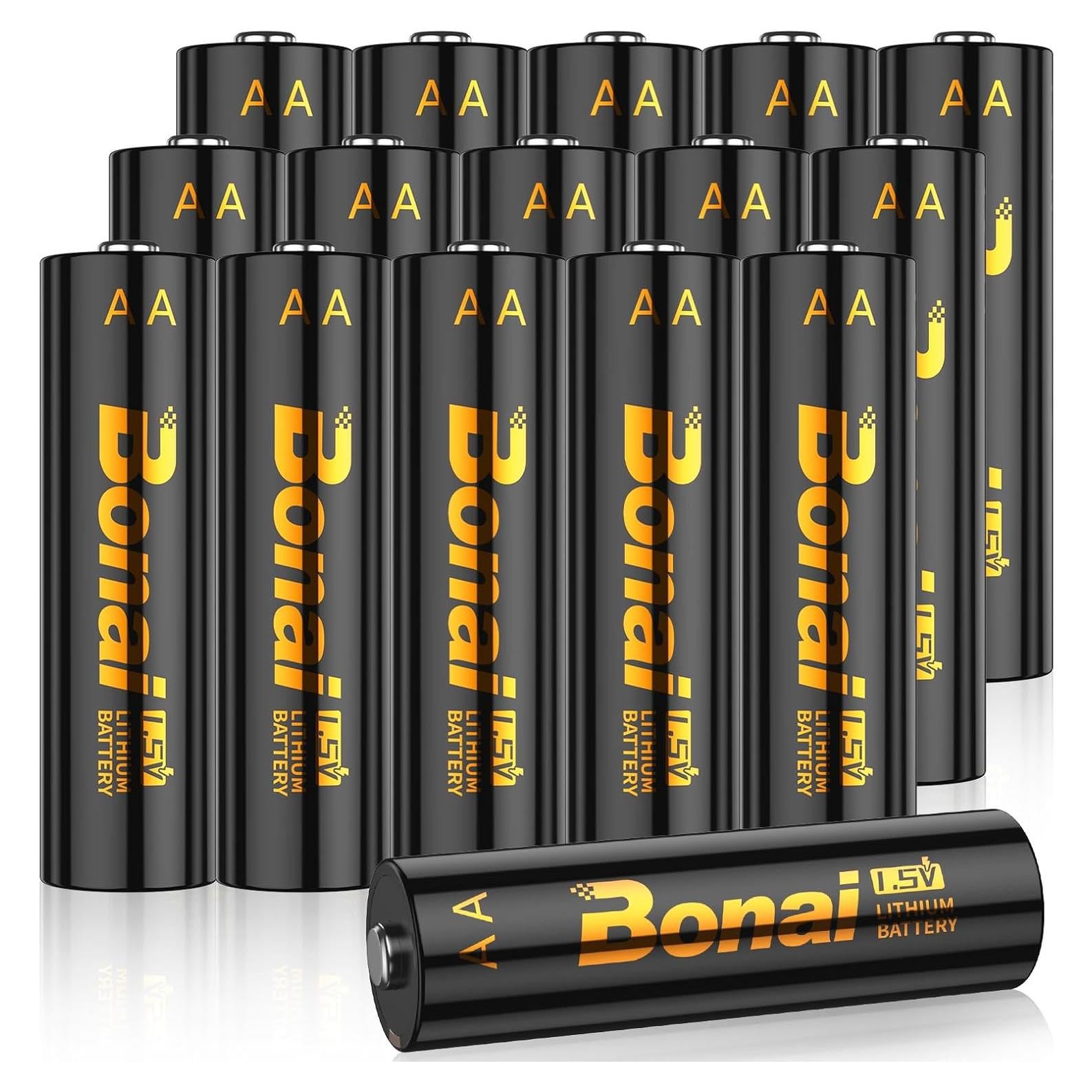 Baterías de Litio BONAI AA 16 Piezas 3500mAh 1.5V Ultra Duraderas