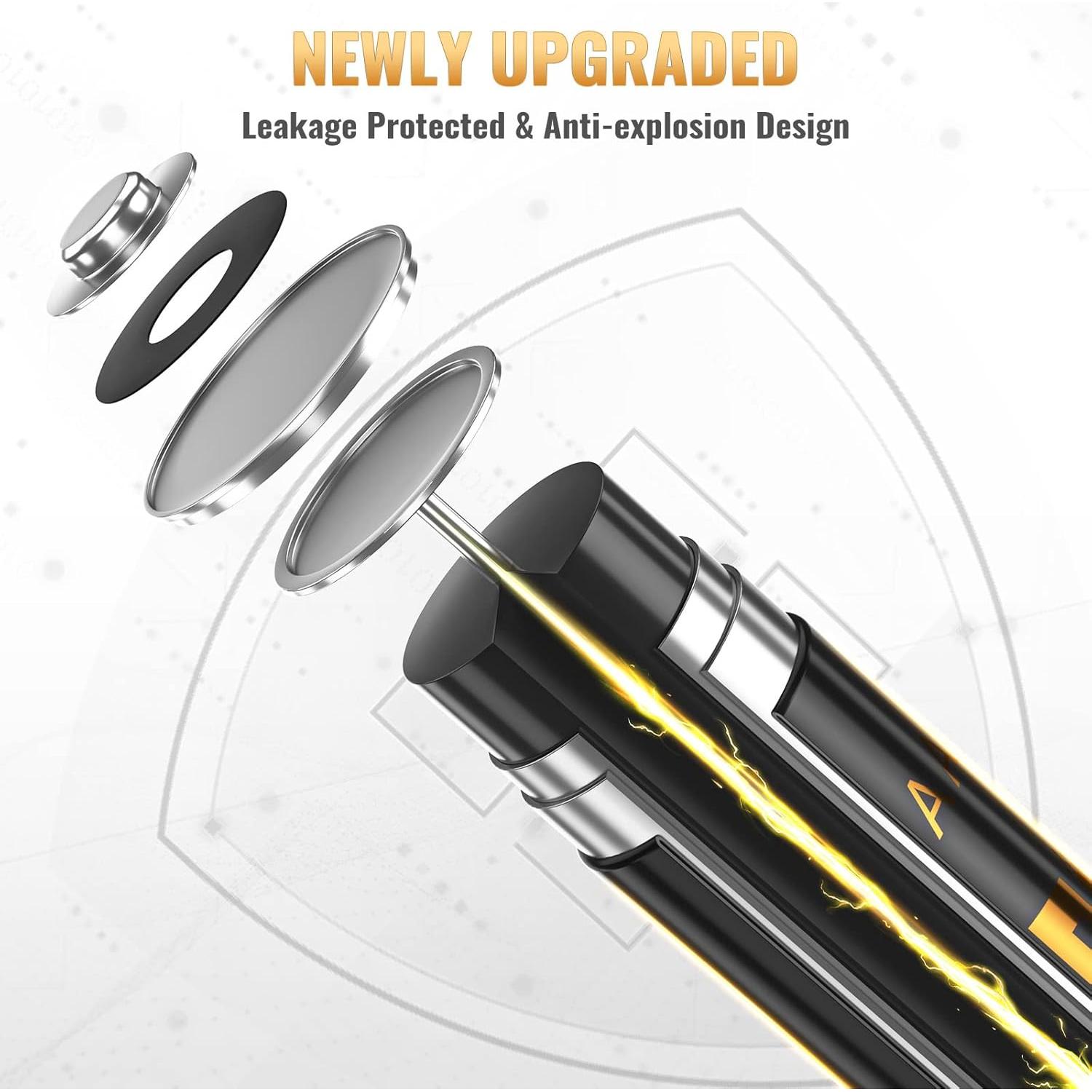 Baterías de Litio BONAI AA 16 Piezas 3500mAh 1.5V Ultra Duraderas