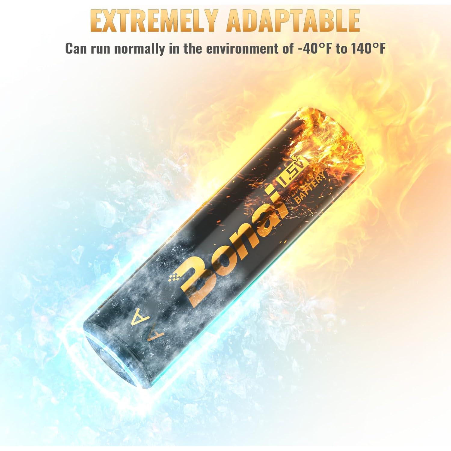 Baterías de Litio BONAI AA 16 Piezas 3500mAh 1.5V Ultra Duraderas