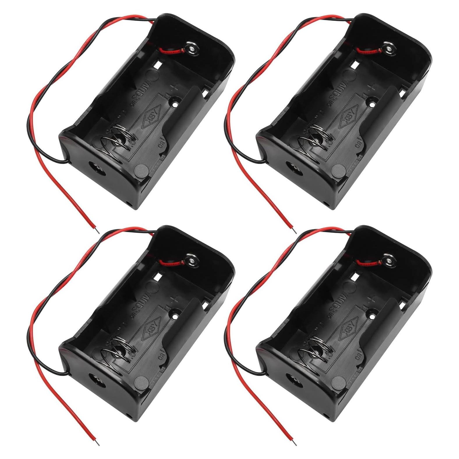 Soporte de Batería D 4PCS 1.5V LUORNG con Cables