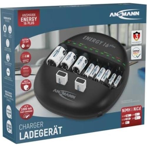 Cargador de Baterías Ansmann Energy 16 Plus + 8 Baterías AAA