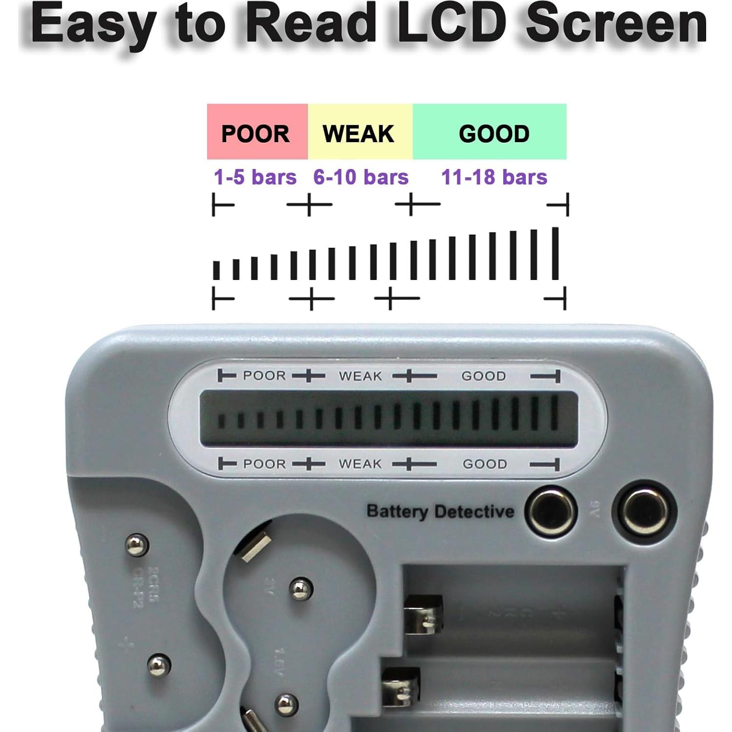 Probador de Baterías LCD 12-en-1 Battery Detective