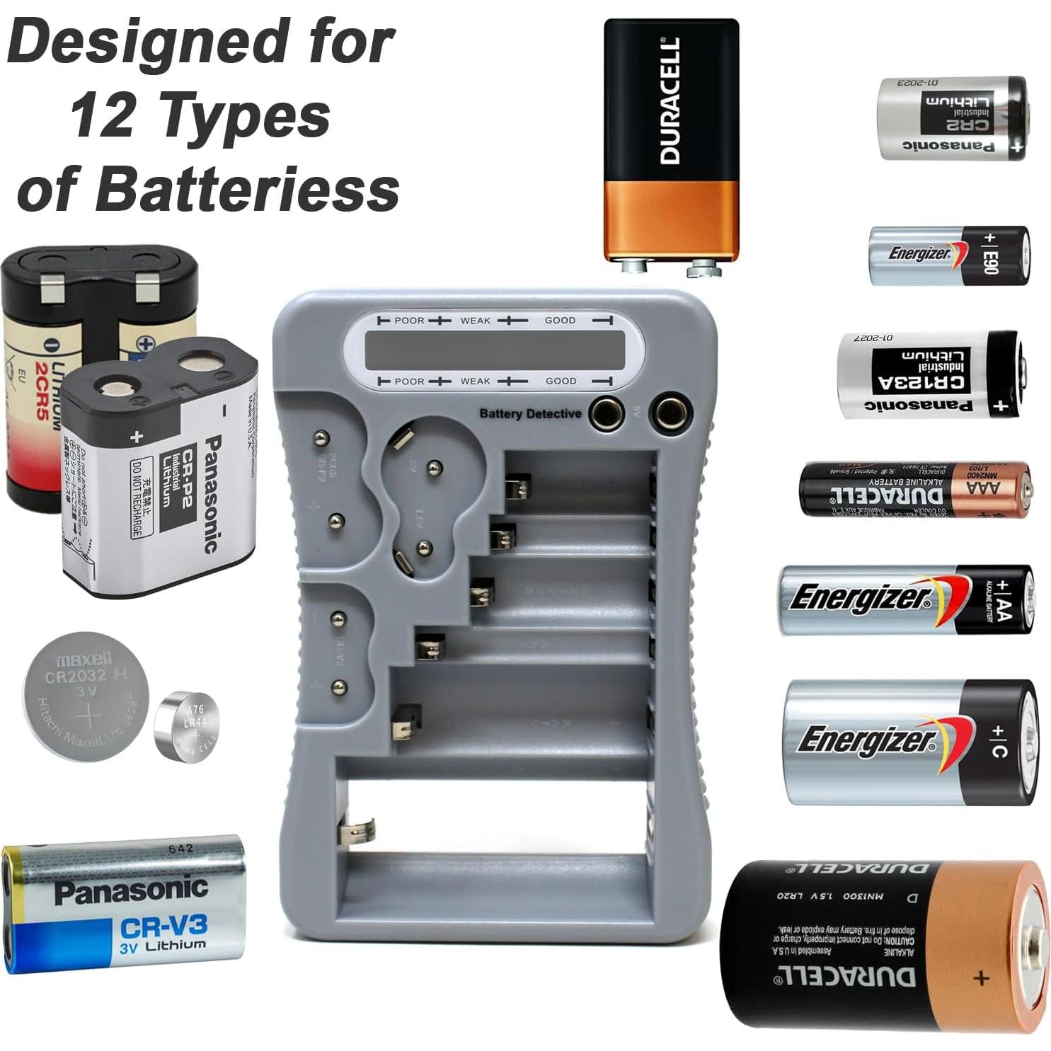 Probador de Baterías LCD 12-en-1 Battery Detective