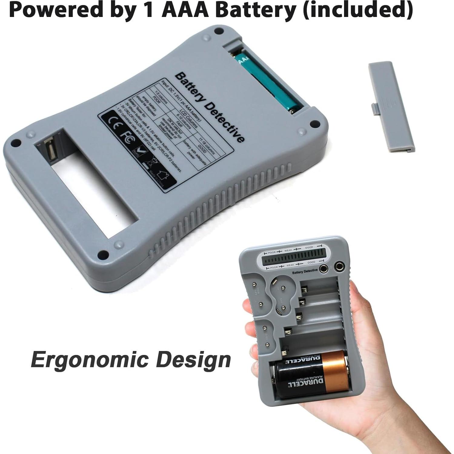 Probador de Baterías LCD 12-en-1 Battery Detective