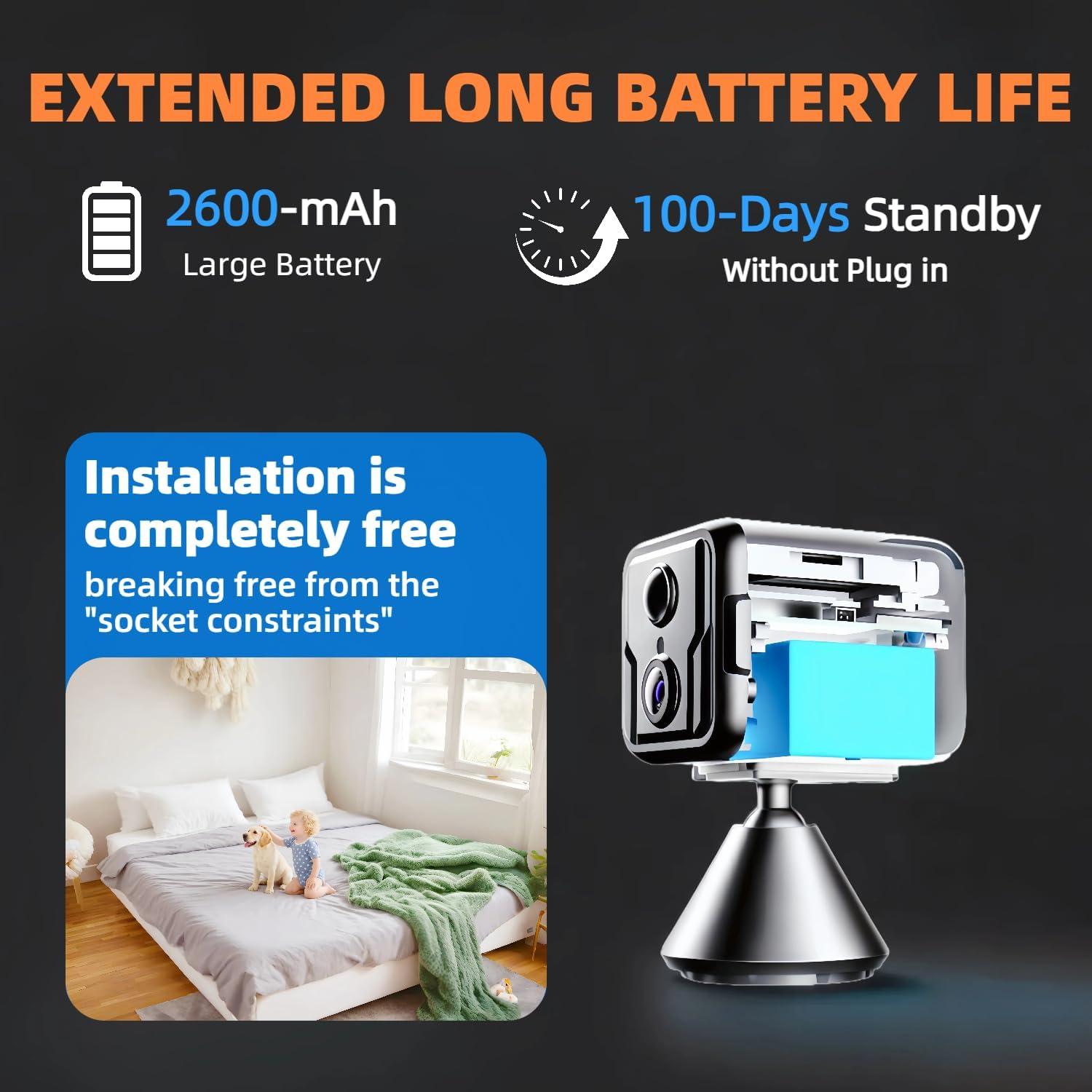 Cámara Mini Oikay T9W5 1080P HD con Batería 100 Días