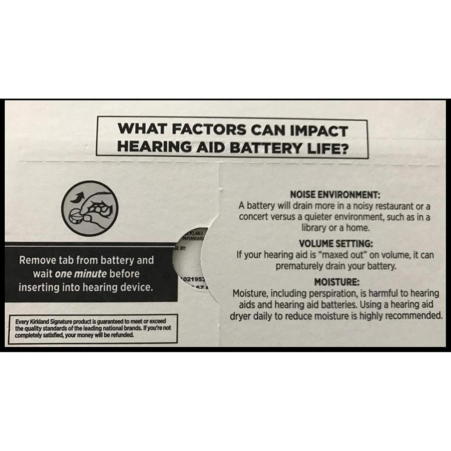 Baterías para Audífonos Kirkland Signature 48 Piezas 1.45V