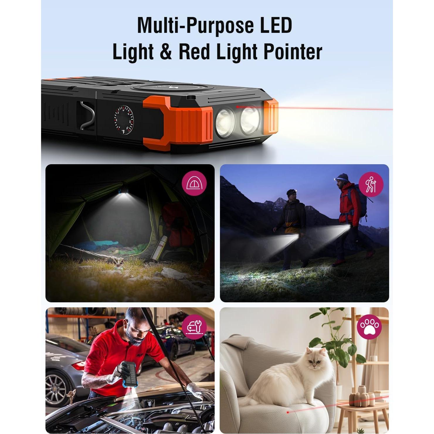 Banco de Energía Solar 42800mAh Sudrov Cargador Inalámbrico