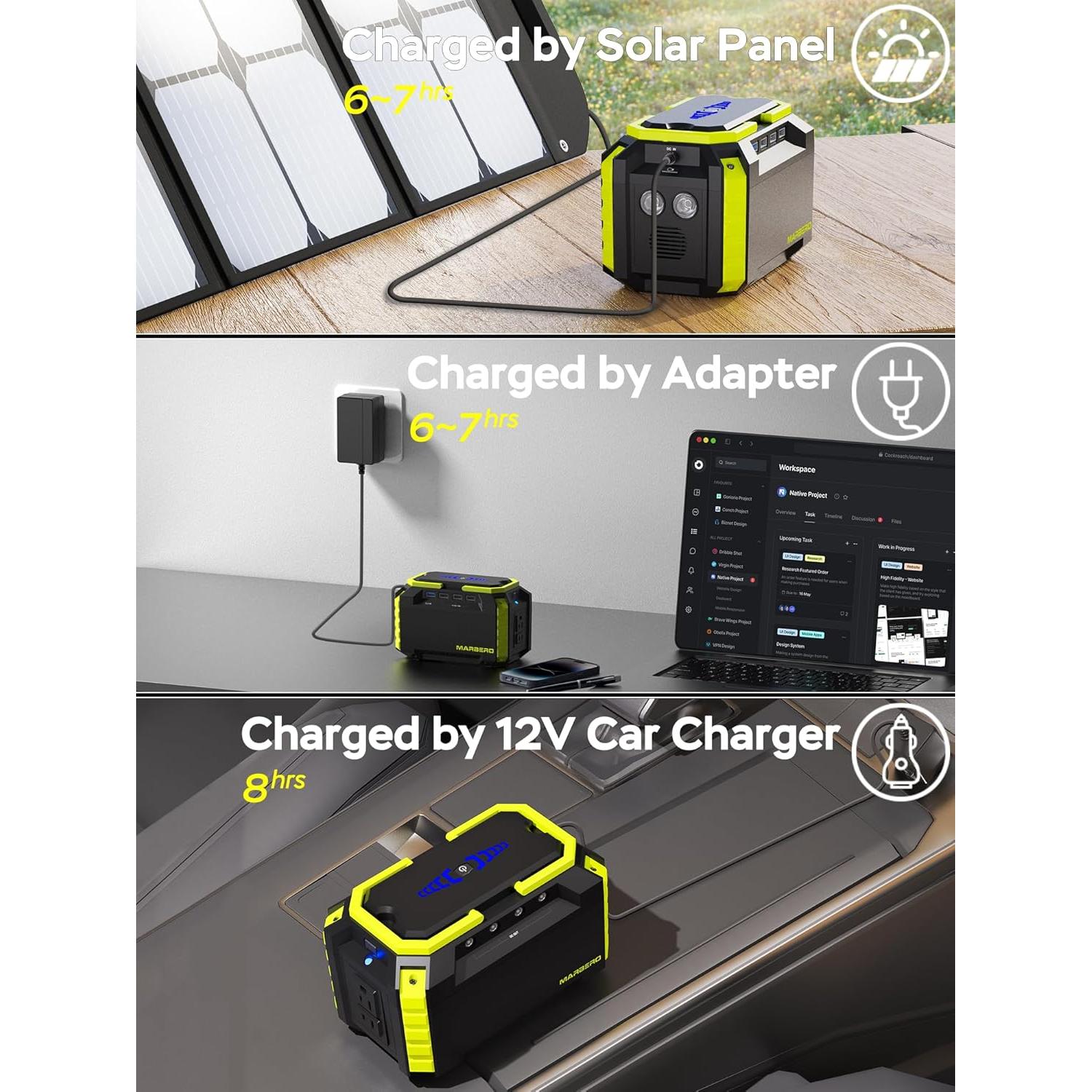 Estación de Energía Portátil MARBERO M270 150Wh 100W AC USB