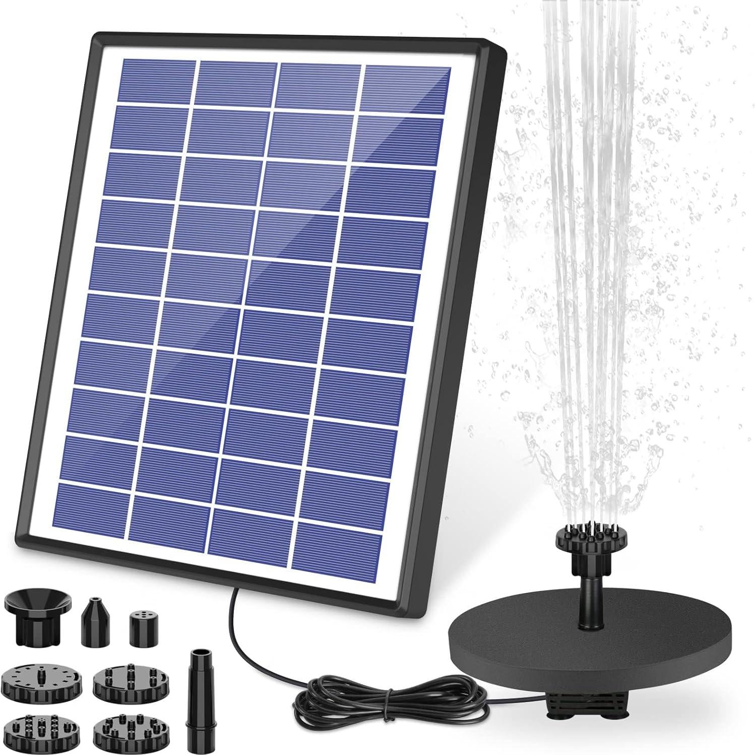Fuente de Agua Solar AISITIN 6.5W con Batería 1500mAh