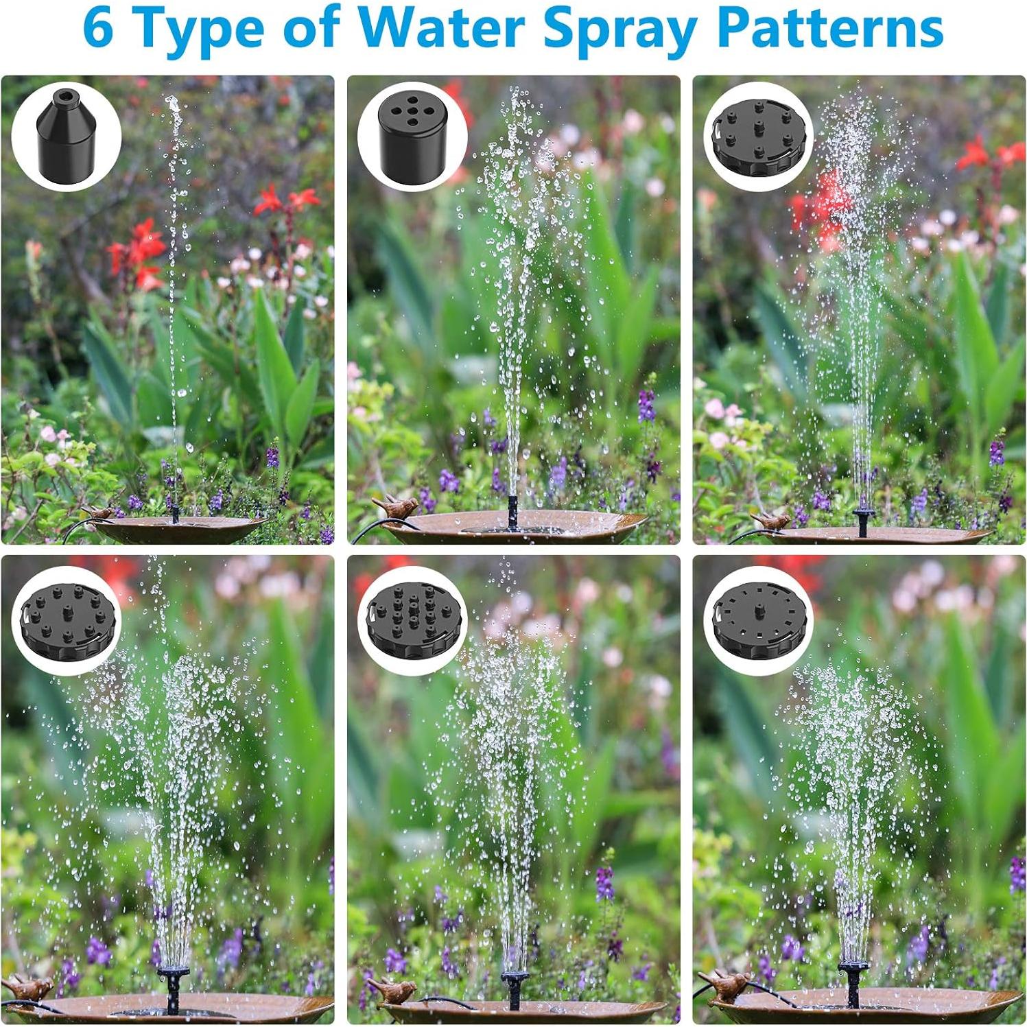 Fuente de Agua Solar AISITIN 6.5W con Batería 1500mAh