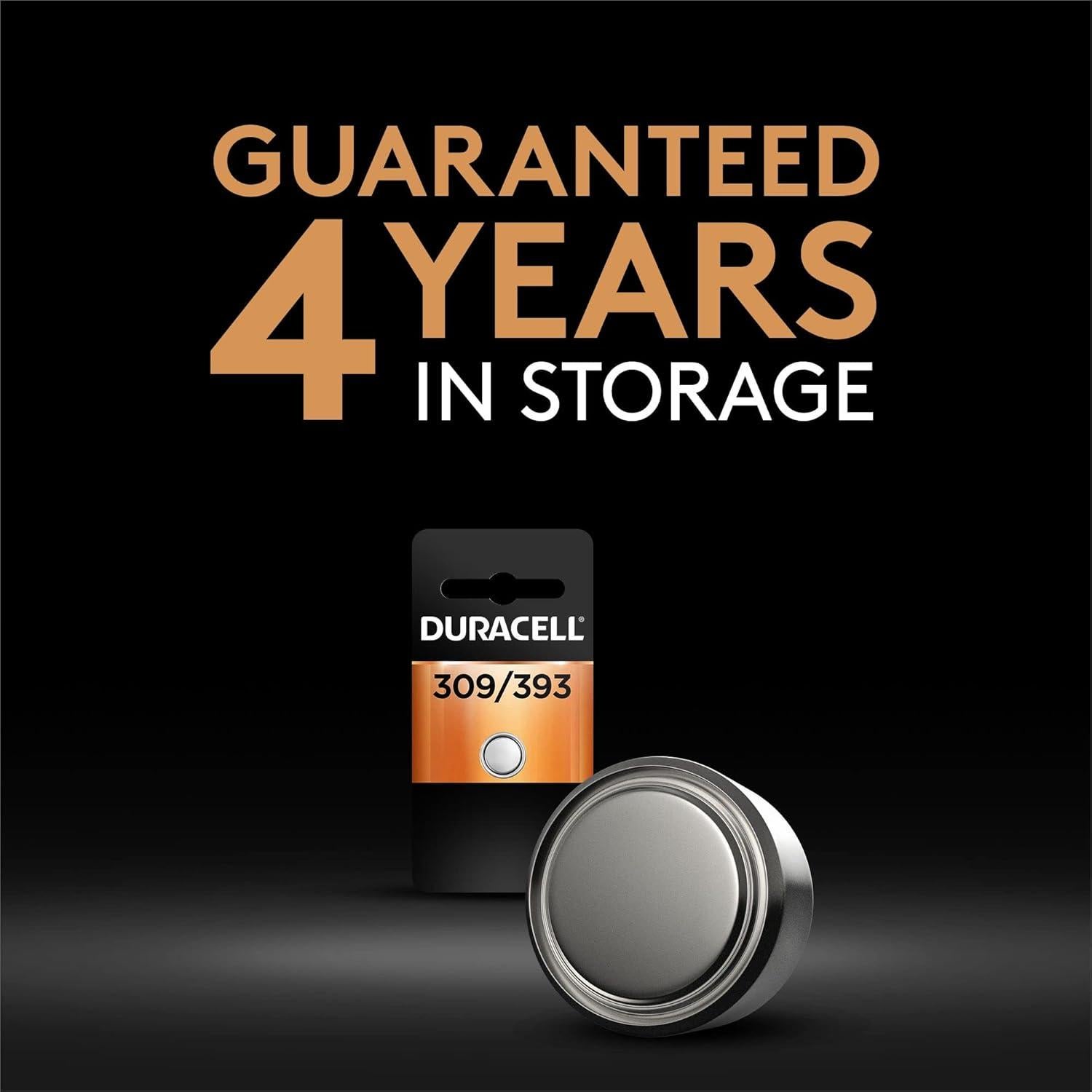 Batería de botón Duracell 309/393 óxido de plata 1.5V