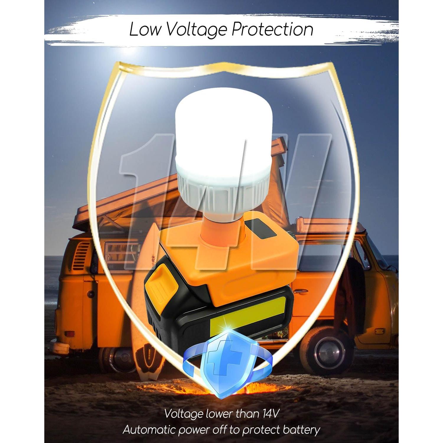 Luz de Trabajo LED Portátil HUQUZN 12W 1300LM Naranja