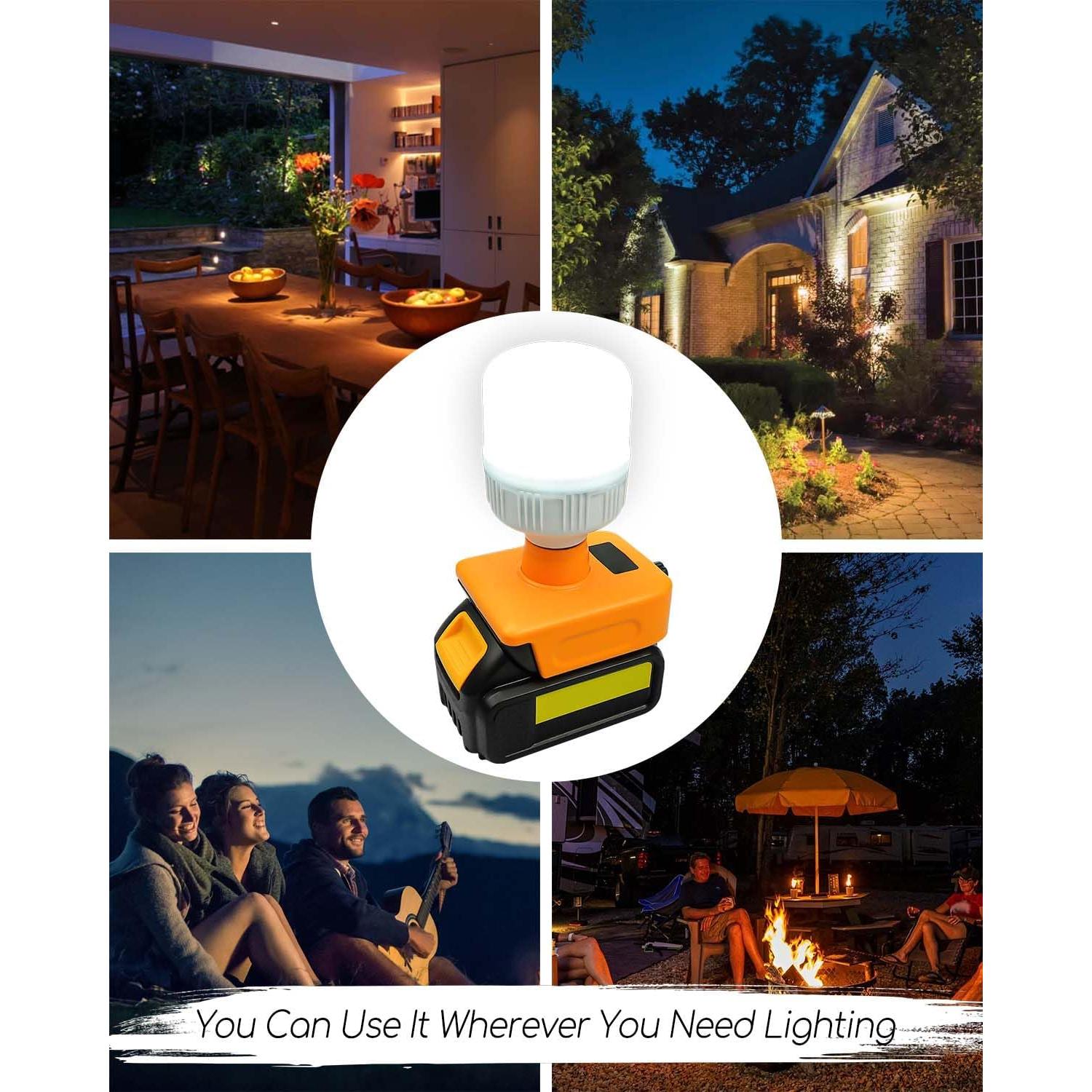 Luz de Trabajo LED Portátil HUQUZN 12W 1300LM Naranja