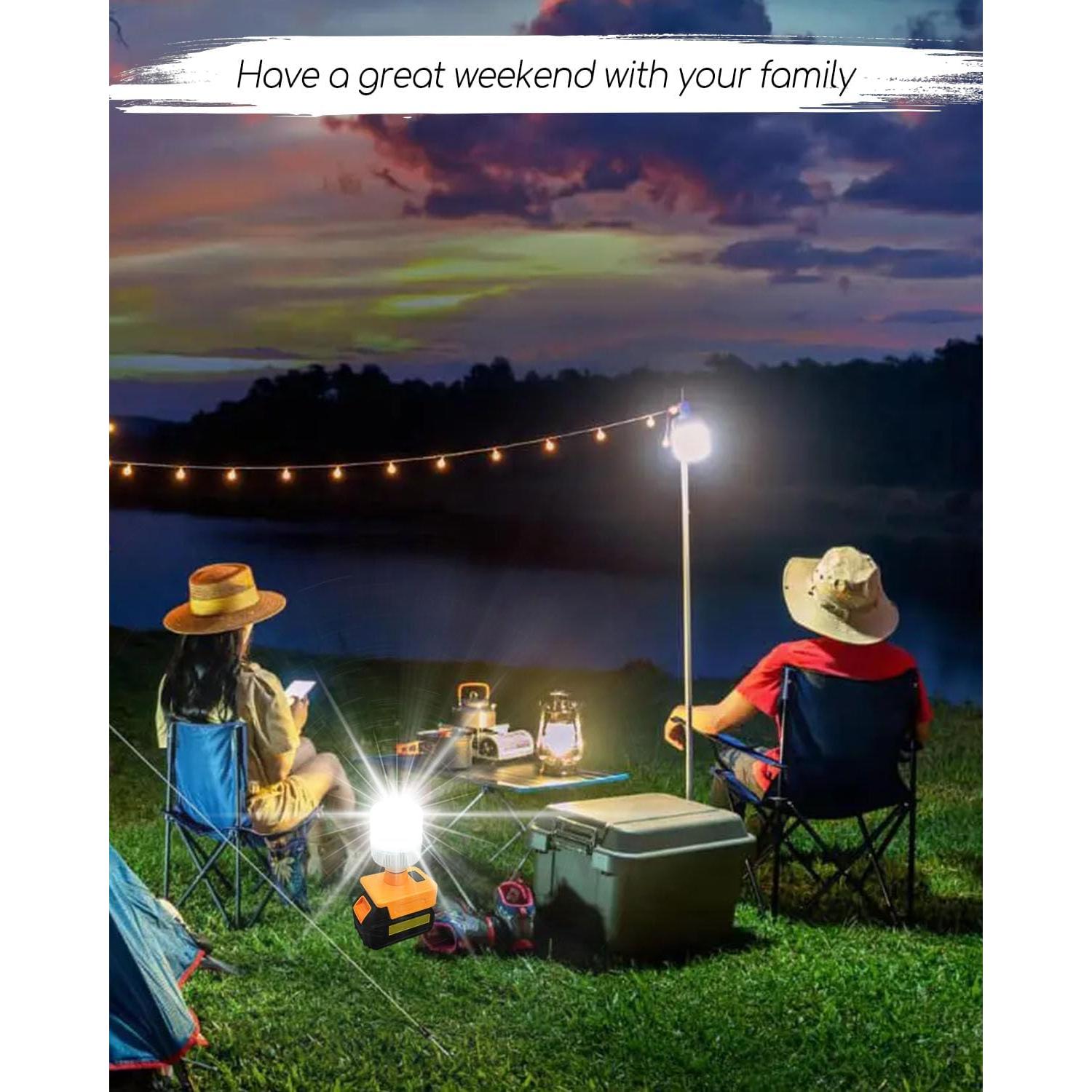 Luz de Trabajo LED Portátil HUQUZN 12W 1300LM Naranja