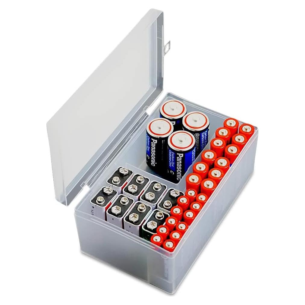 Organizador de Baterías Massca - Almacena 34 Baterías AA, AAA, C, D