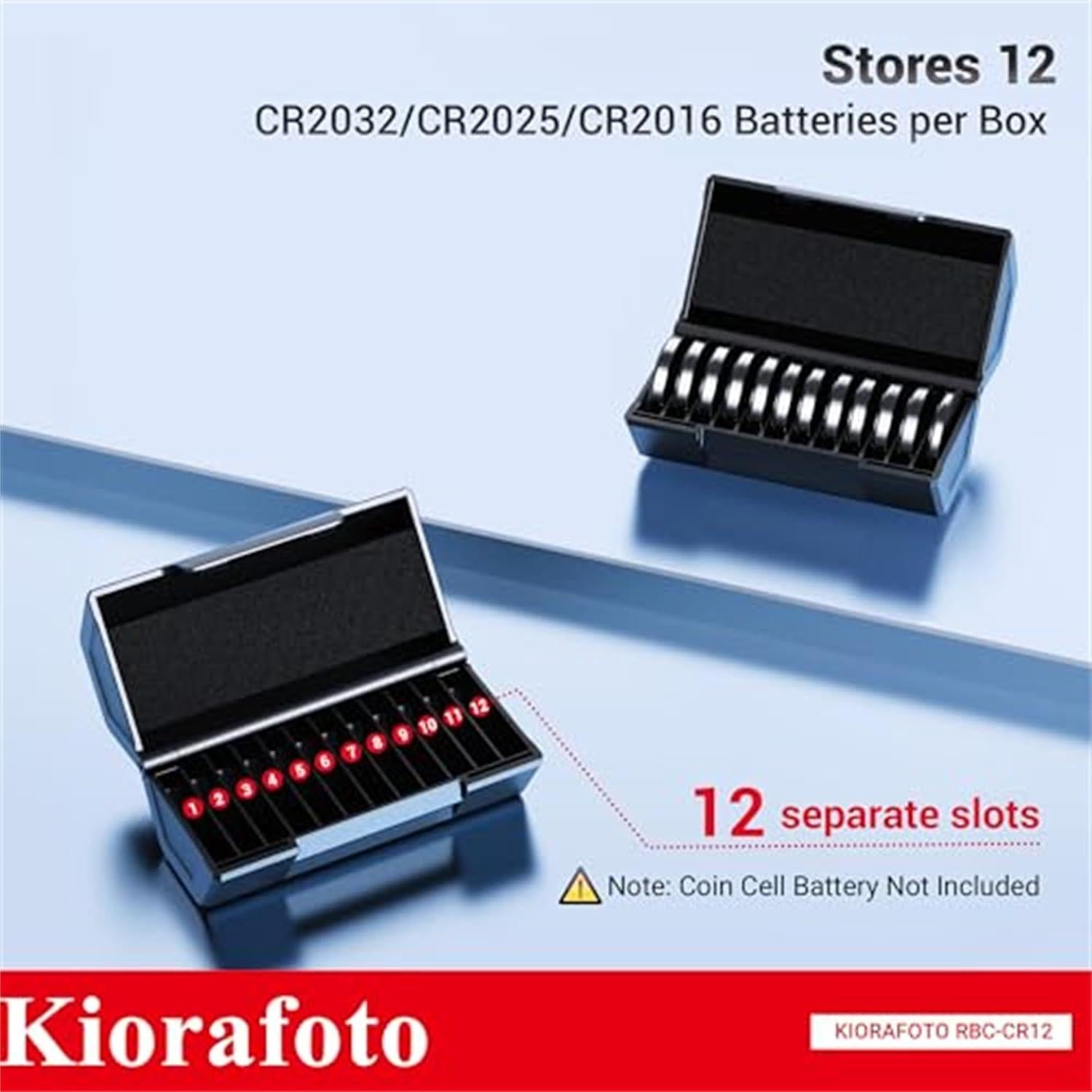 Organizador de Baterías CR2032 CR2025 CR2016 Jinjiacheng (2 Paquete)