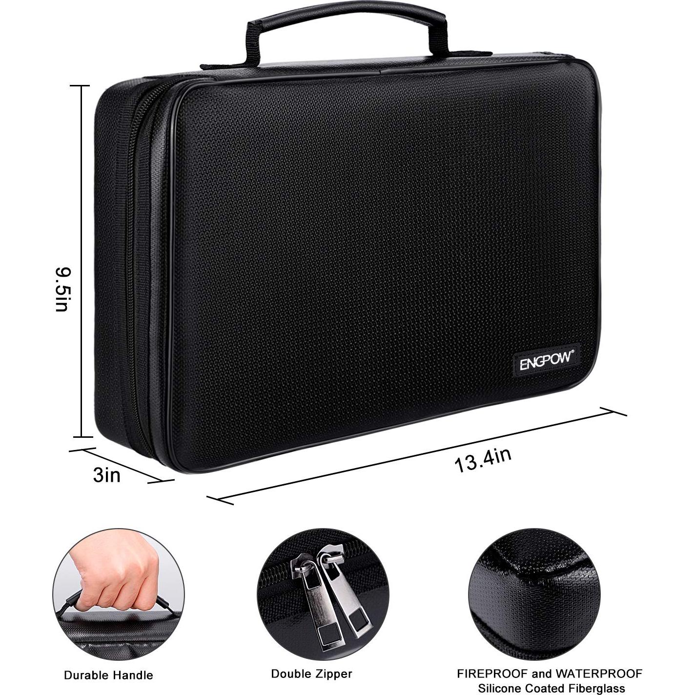 Organizador de Baterías ENGPOW BT168 a Prueba de Fuego 220 Baterías