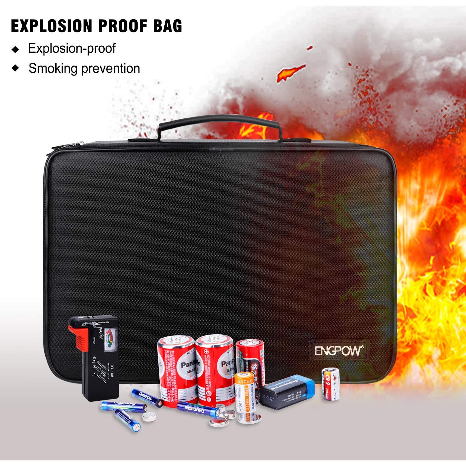 Organizador de Baterías ENGPOW BT168 a Prueba de Fuego 220 Baterías