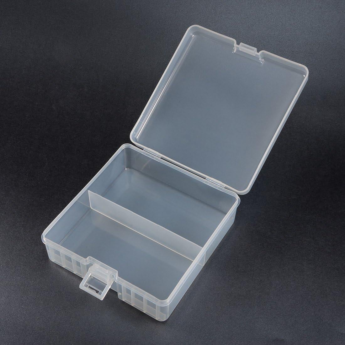 Caja de Almacenamiento de Baterías uxcell Transparente 156x150x56mm