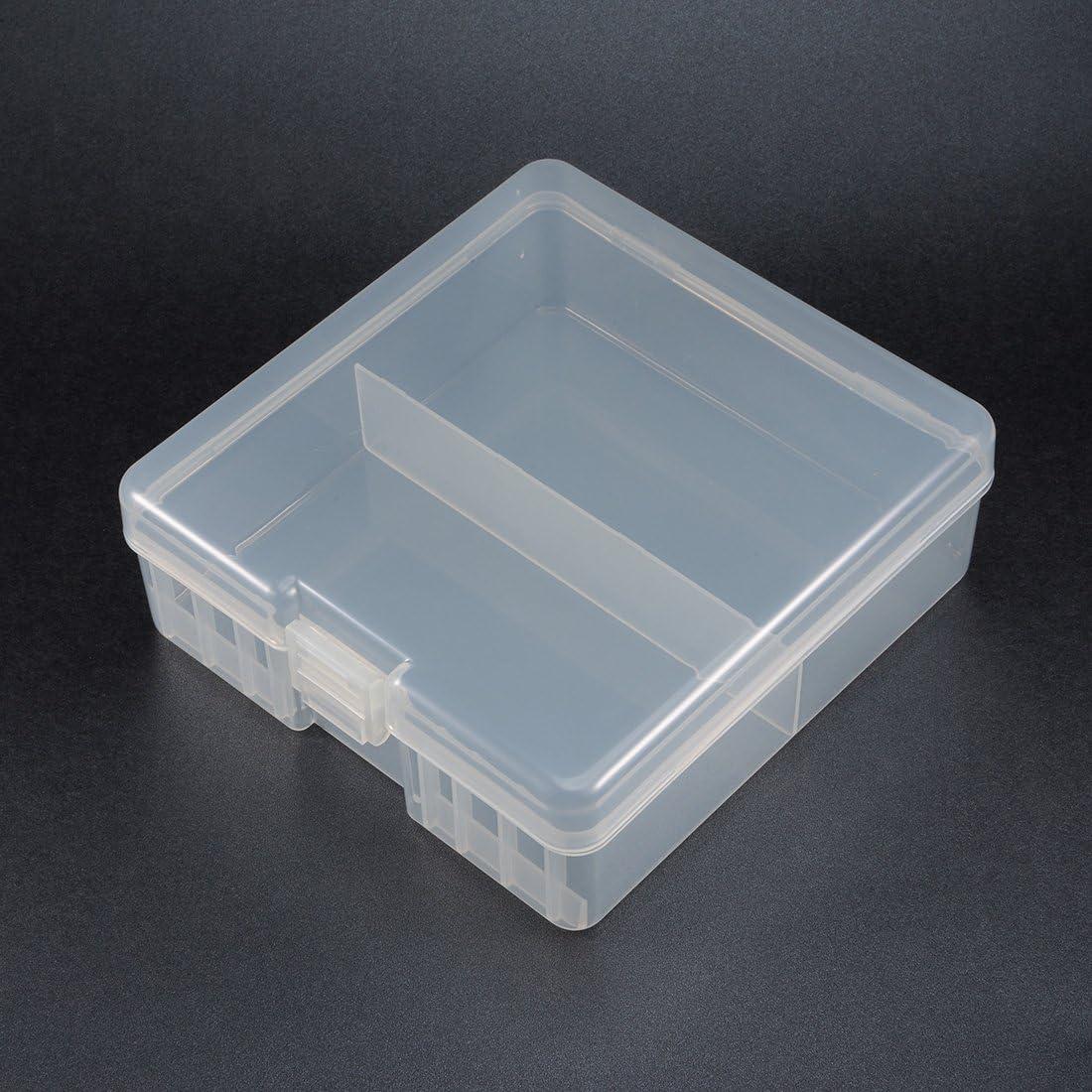Caja de Almacenamiento de Baterías uxcell Transparente 156x150x56mm