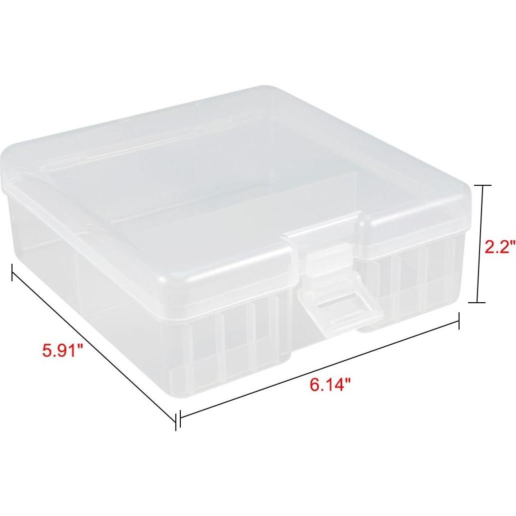 Caja de Almacenamiento de Baterías uxcell Transparente 156x150x56mm