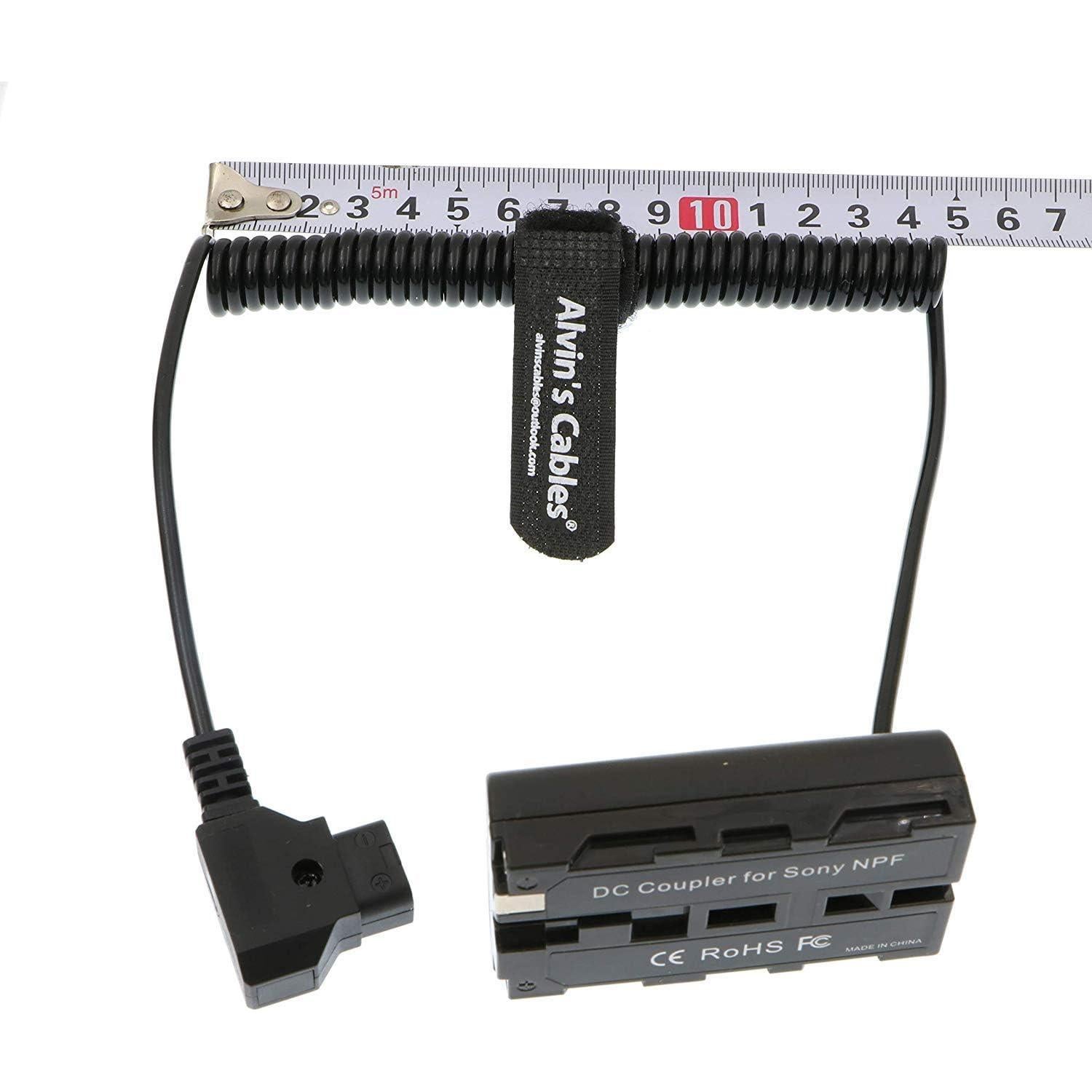 Cable de Alimentación Espiral D-Tap a NP-F Alvin's Cables 40-80cm