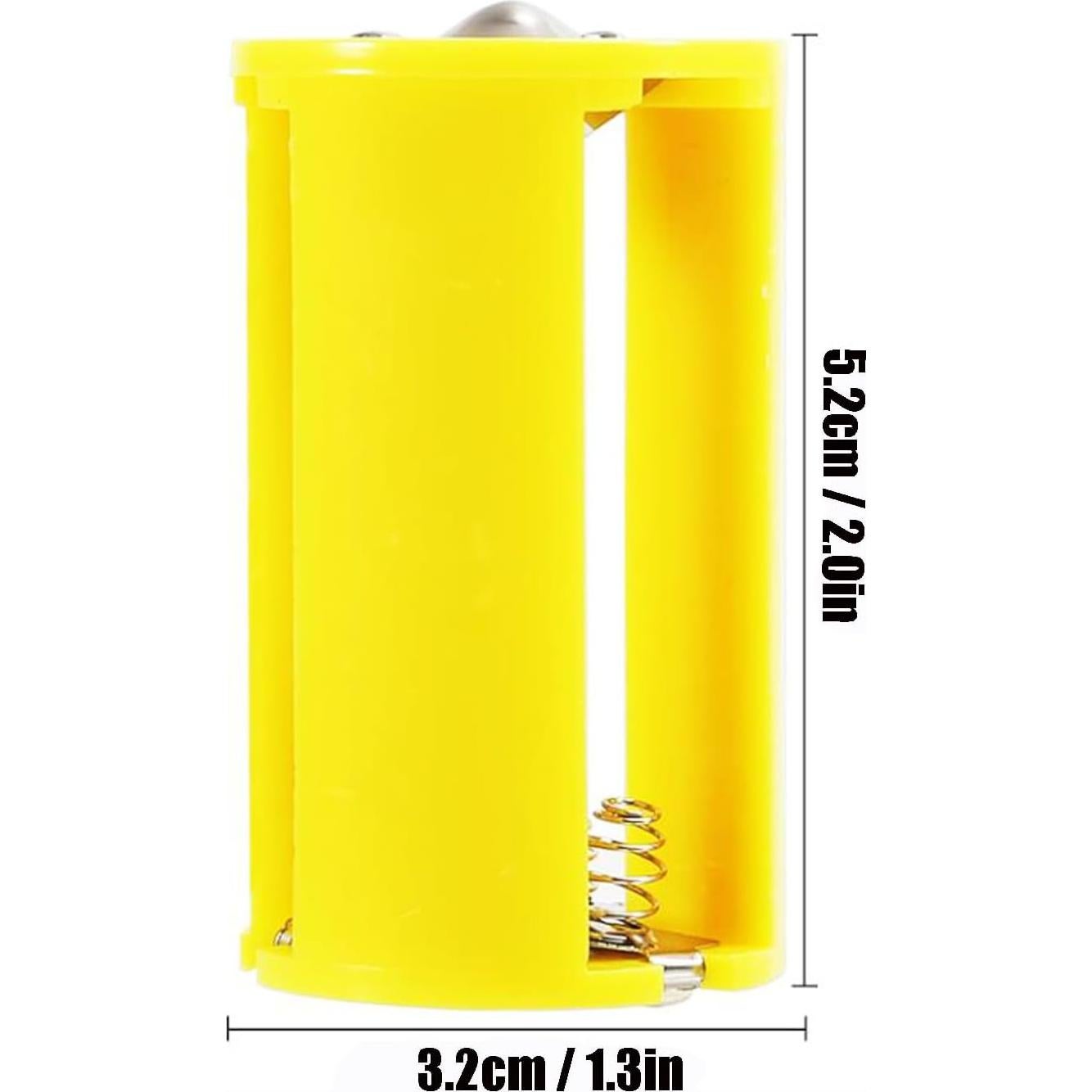 Adaptadores de Batería AA a D AEDIKO 6 Pcs 1.5V Amarillo