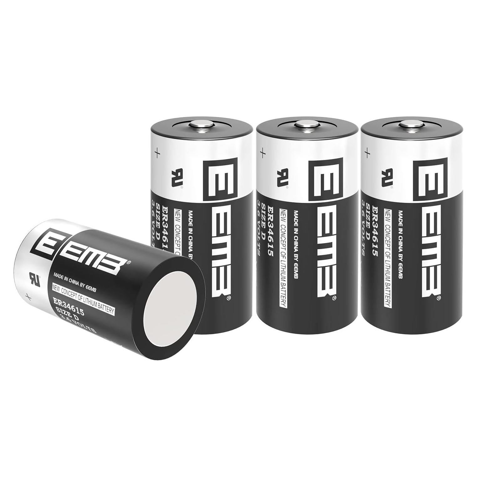 4 Baterías de Litio EEMB ER34615 3.6V 19000mAh No Recargable