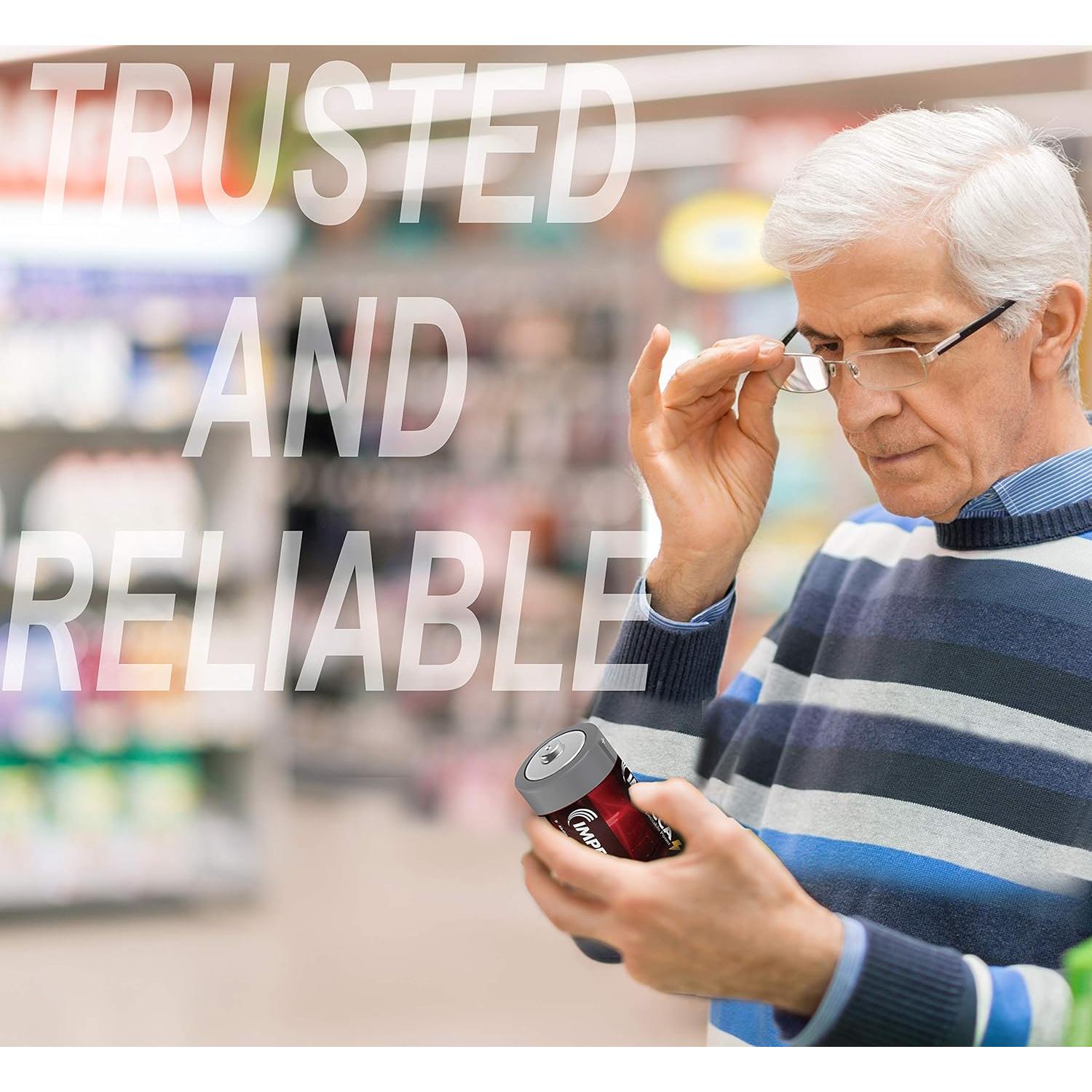 Paquete de Baterías Alcalinas Impecca 39 Piezas AA AAA C D 9V