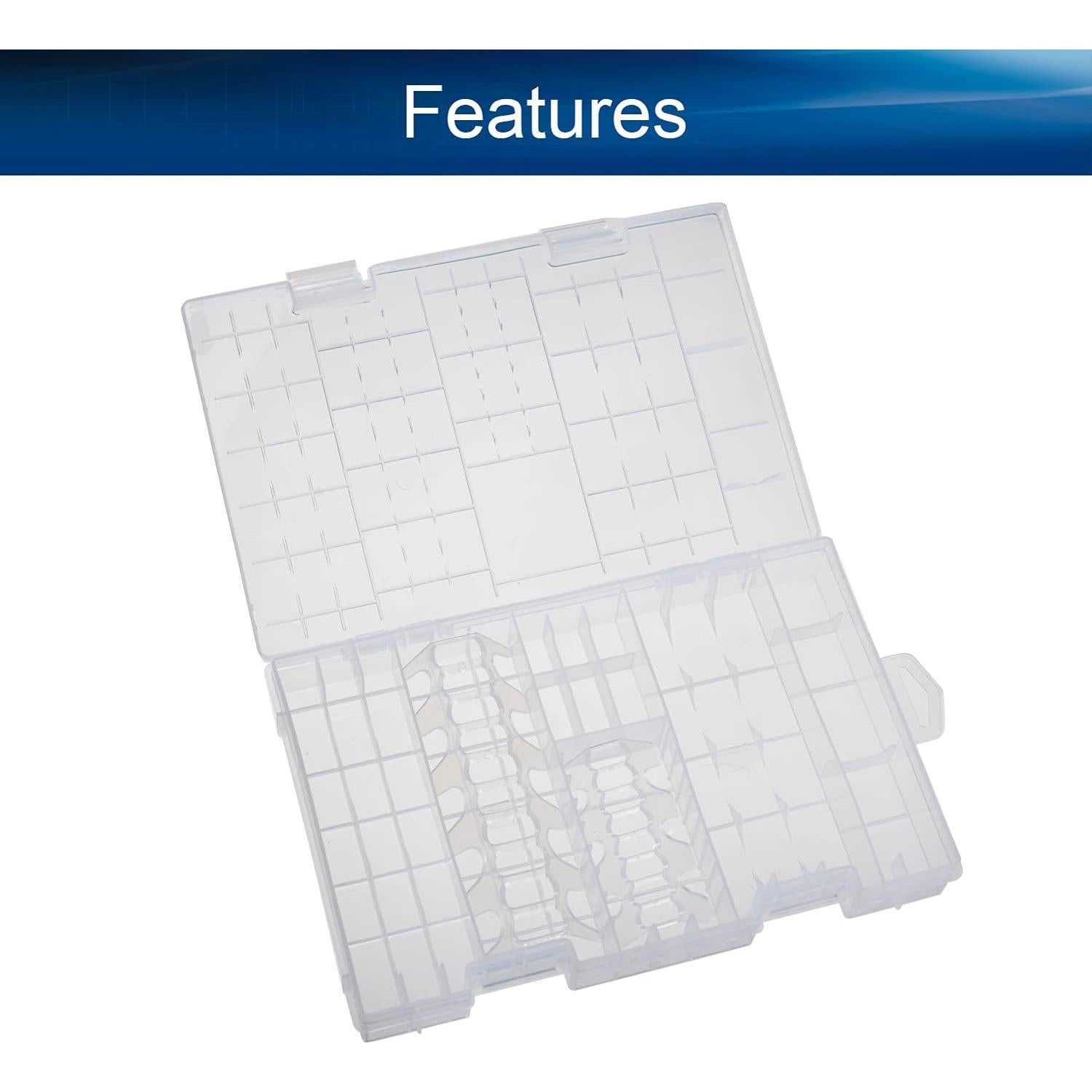 Caja de Almacenamiento de Baterías Heyiarbeit Transparente 1Pcs