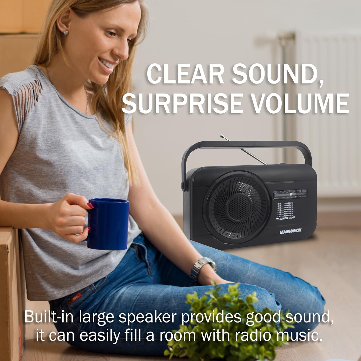 Radio Meteorológica Magnavox MR4181W AM/FM Portátil 0.54kg