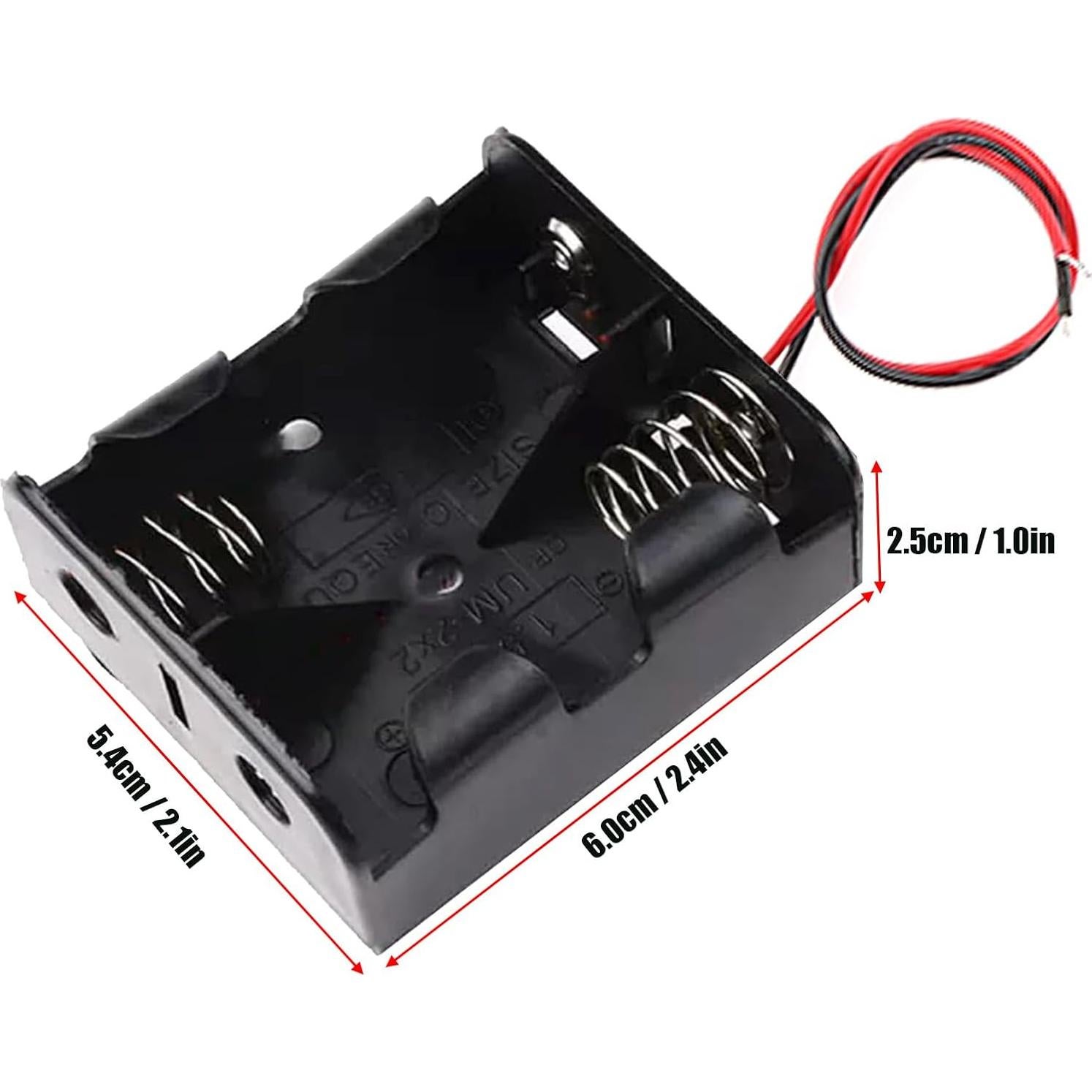 Soporte de Batería C HRSYYL 2 Piezas con Cable 1.5V