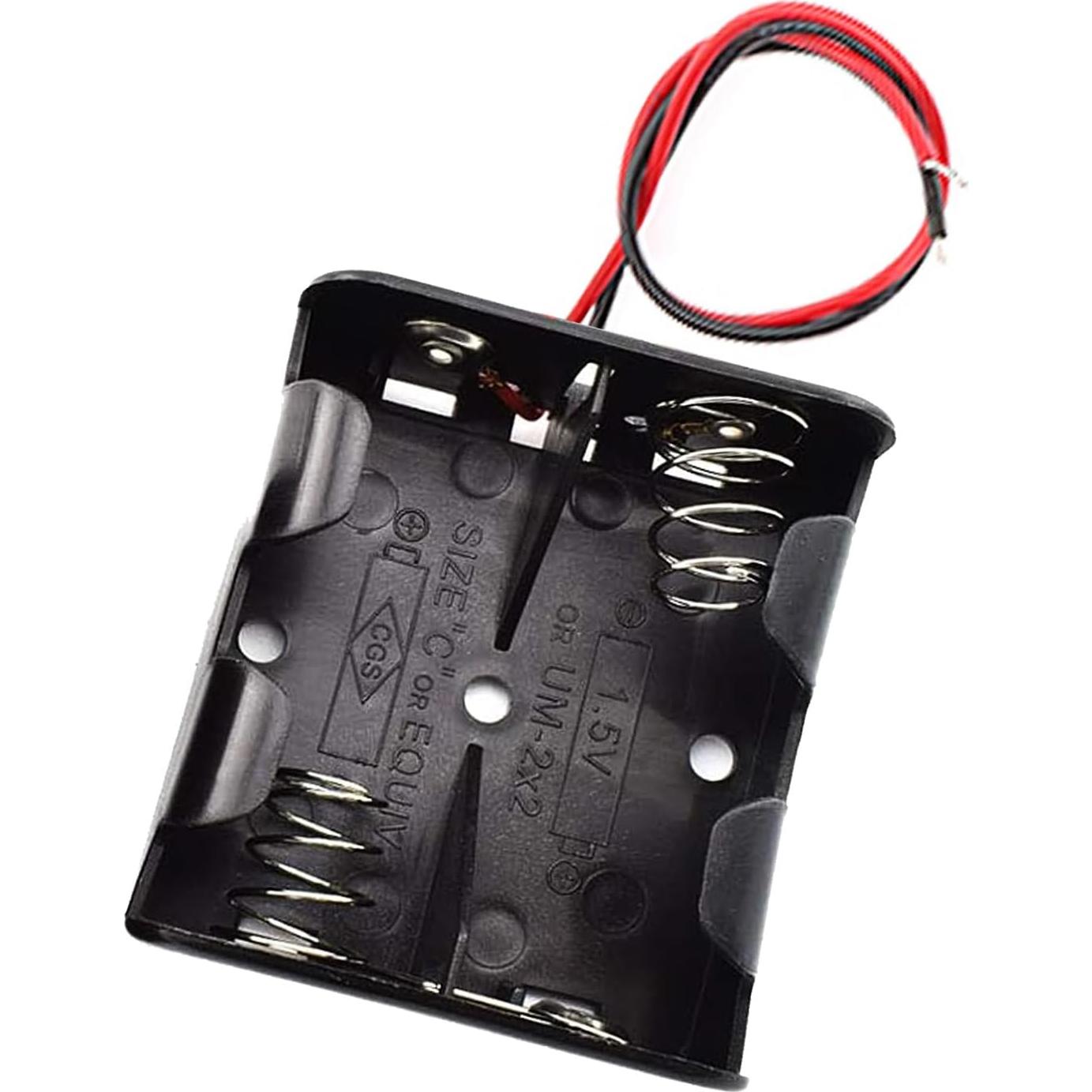 Soporte de Batería C HRSYYL 2 Piezas con Cable 1.5V