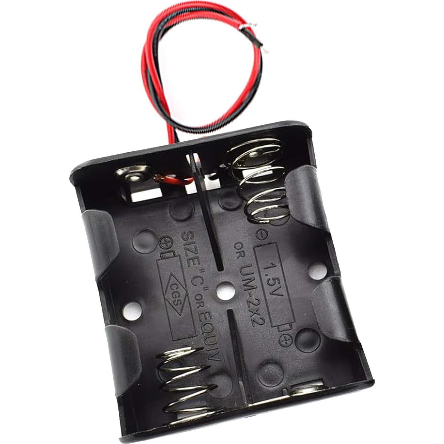 Soporte de Batería C HRSYYL 2 Piezas con Cable 1.5V