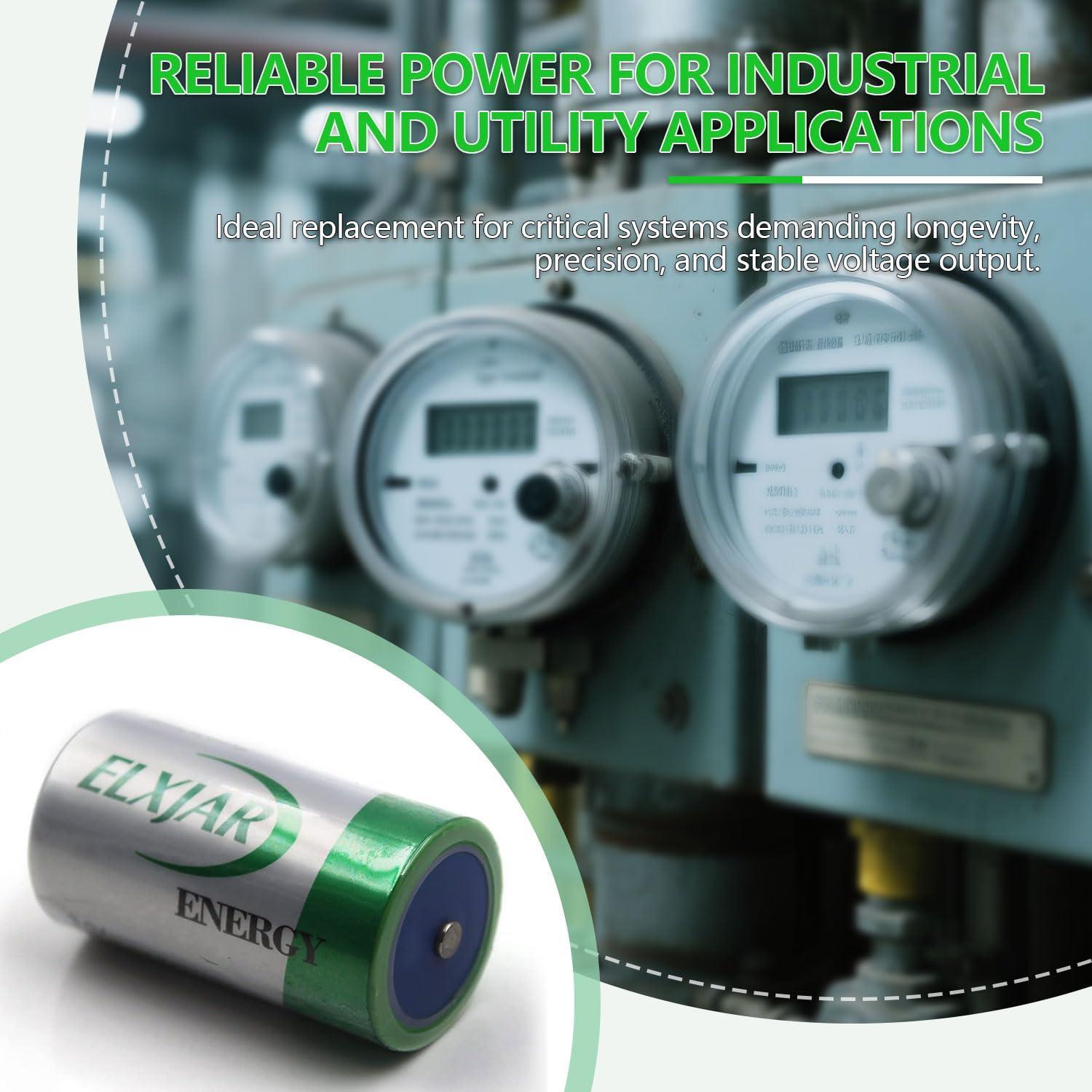 Paquete de 2 Baterías de Litio Cloruro de Tionilo 3.6V 8500mAh