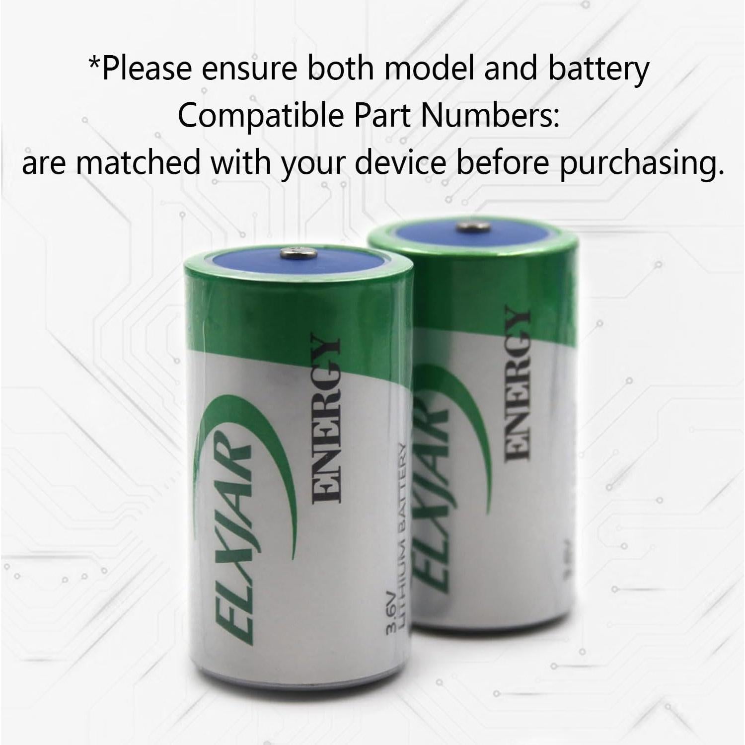 Paquete de 2 Baterías de Litio Cloruro de Tionilo 3.6V 8500mAh