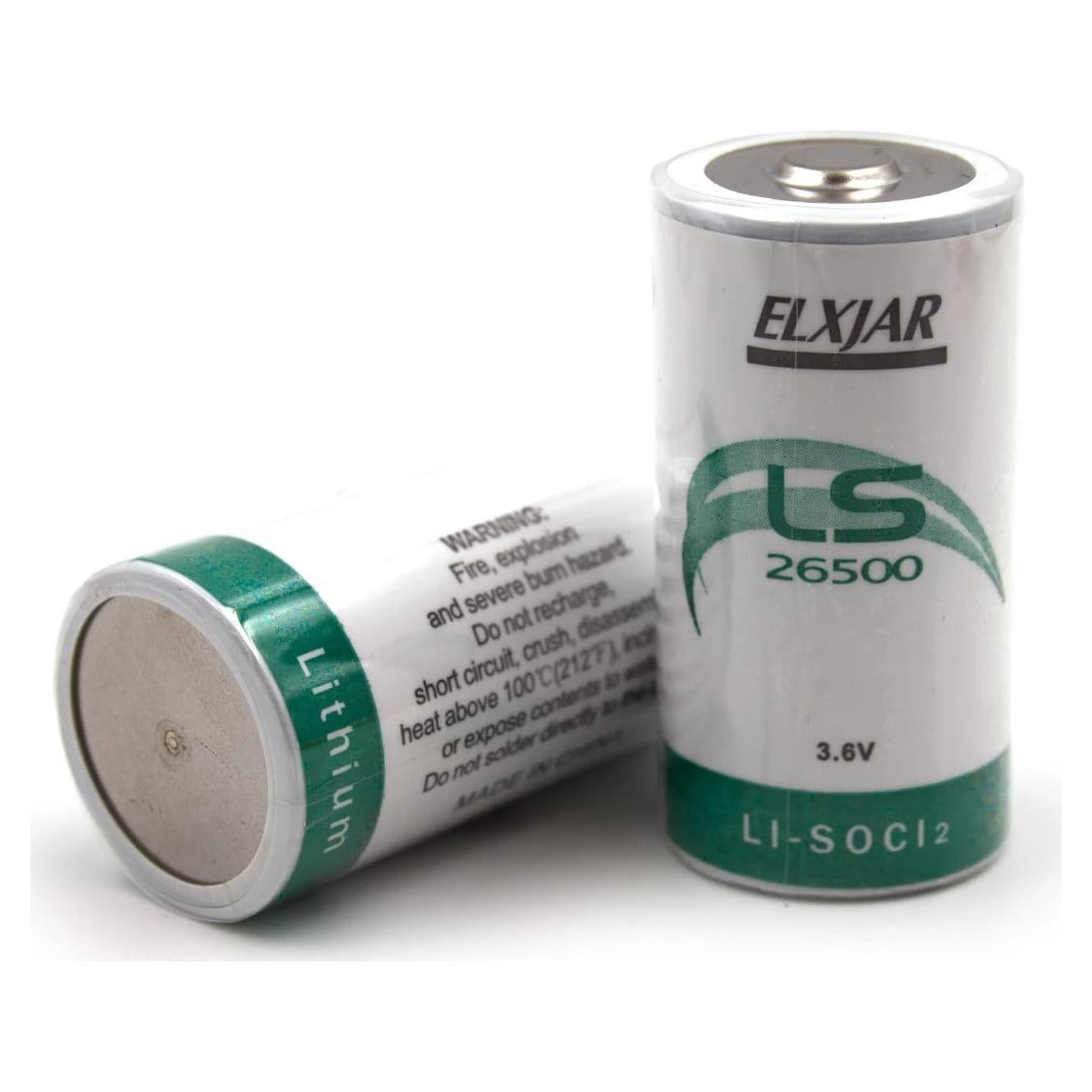 Paquete de 2 Baterías de Litio Cloruro de Tionilo 3.6V 9000mAh