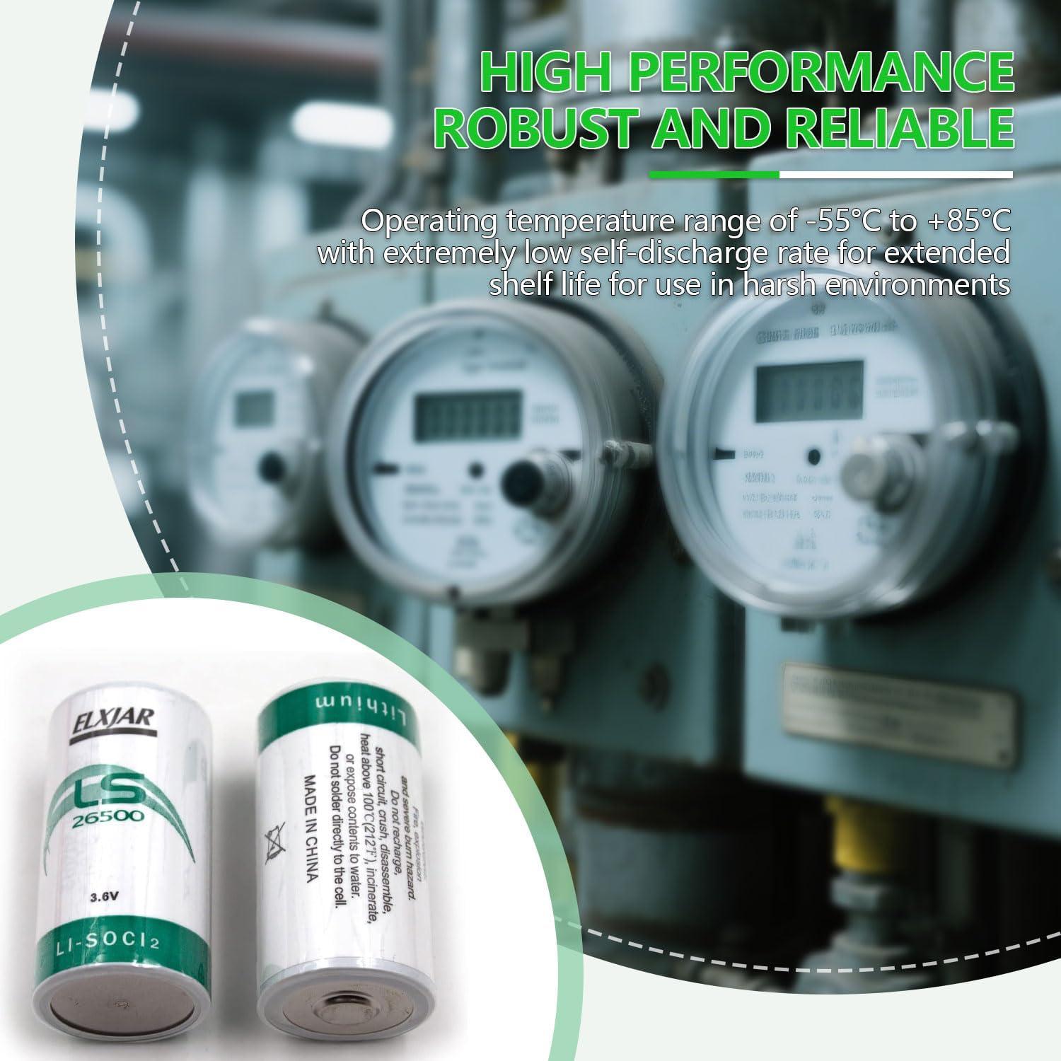 Paquete de 2 Baterías de Litio Cloruro de Tionilo 3.6V 9000mAh