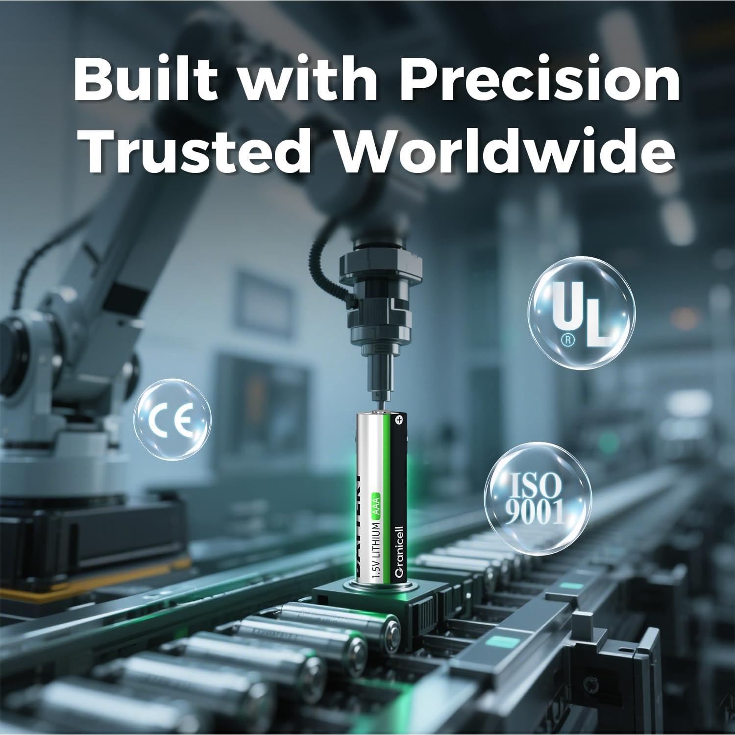 Baterías de Litio AAA 1.5V 1350mAh - A Prueba de Fugas (8-Pack)